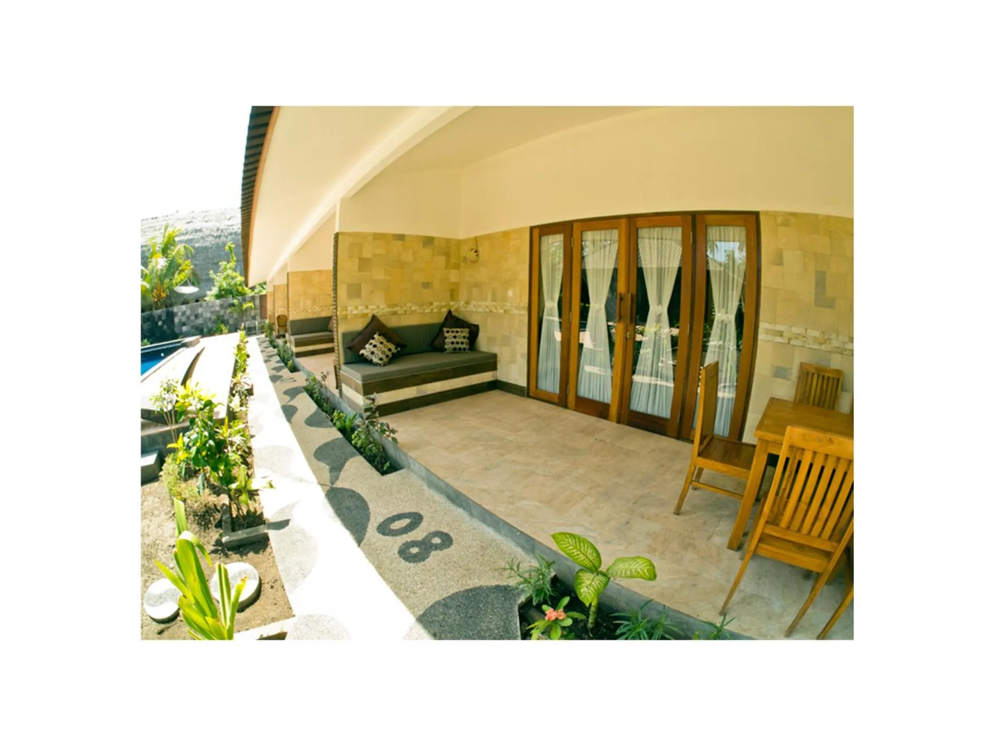 Balcony/Terrace in Gili Air Bungalows