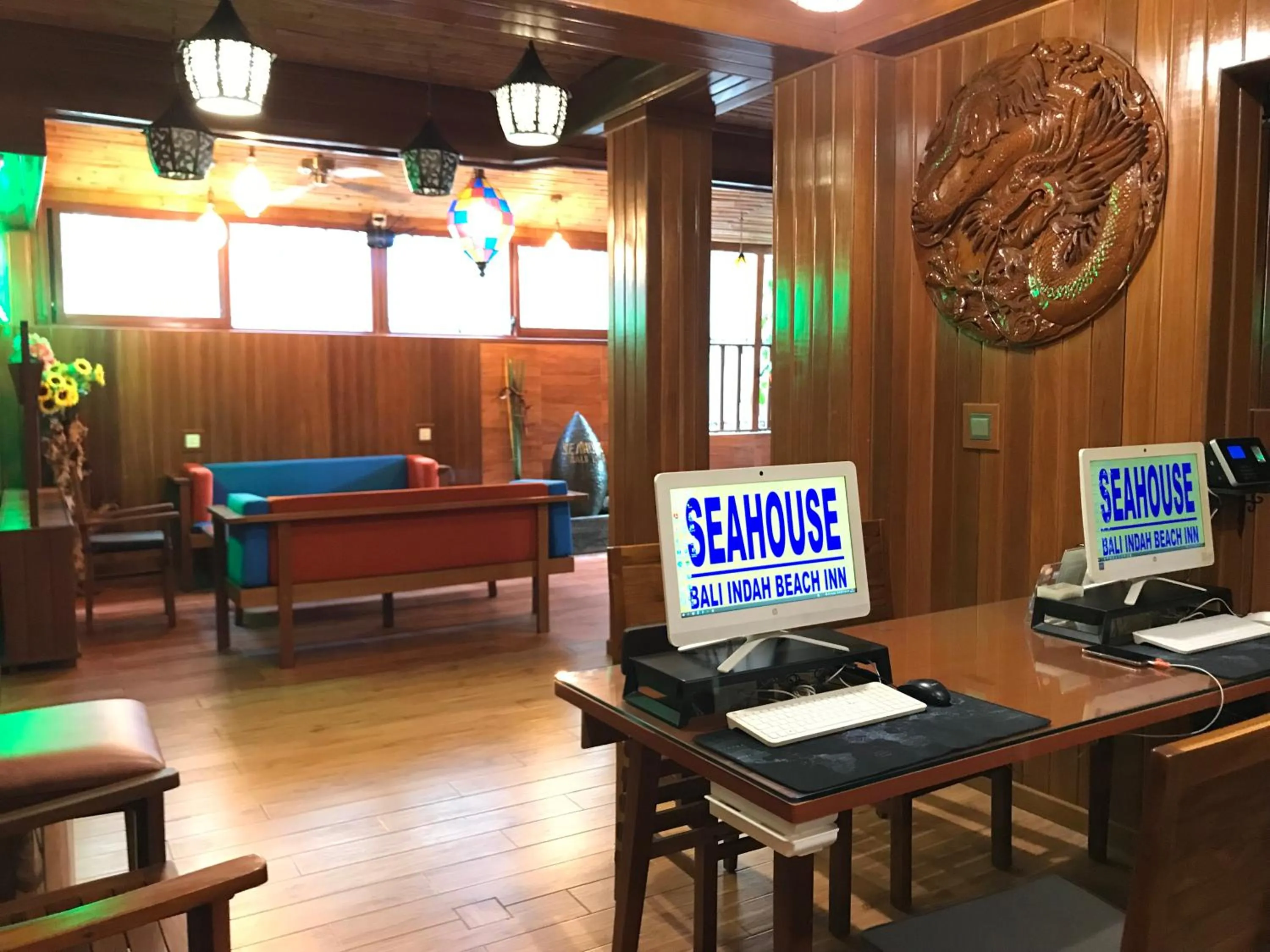 Lobby or reception in Seahouse Bali Indah Beach Inn