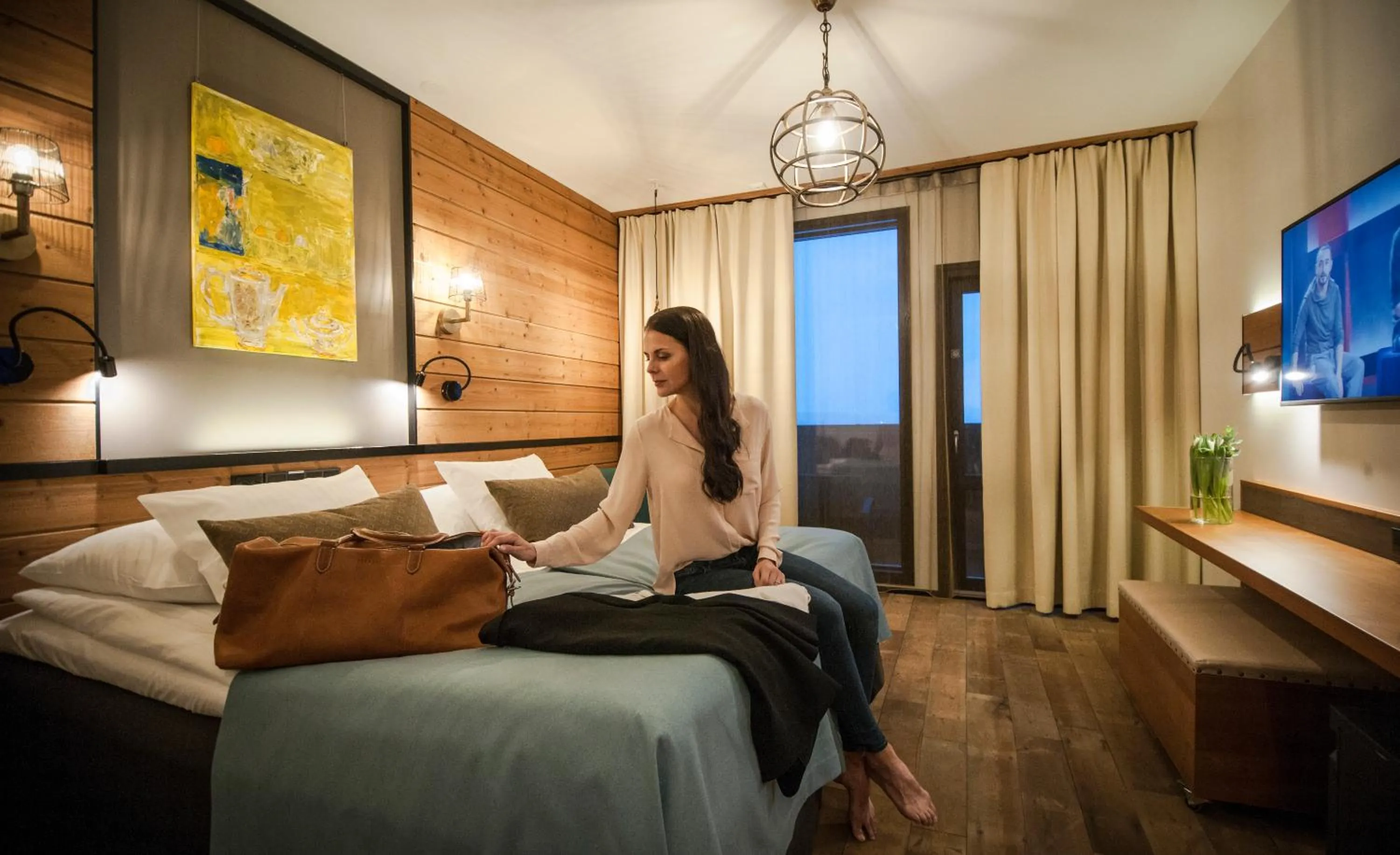 Bed in Hotel Aateli Hillside