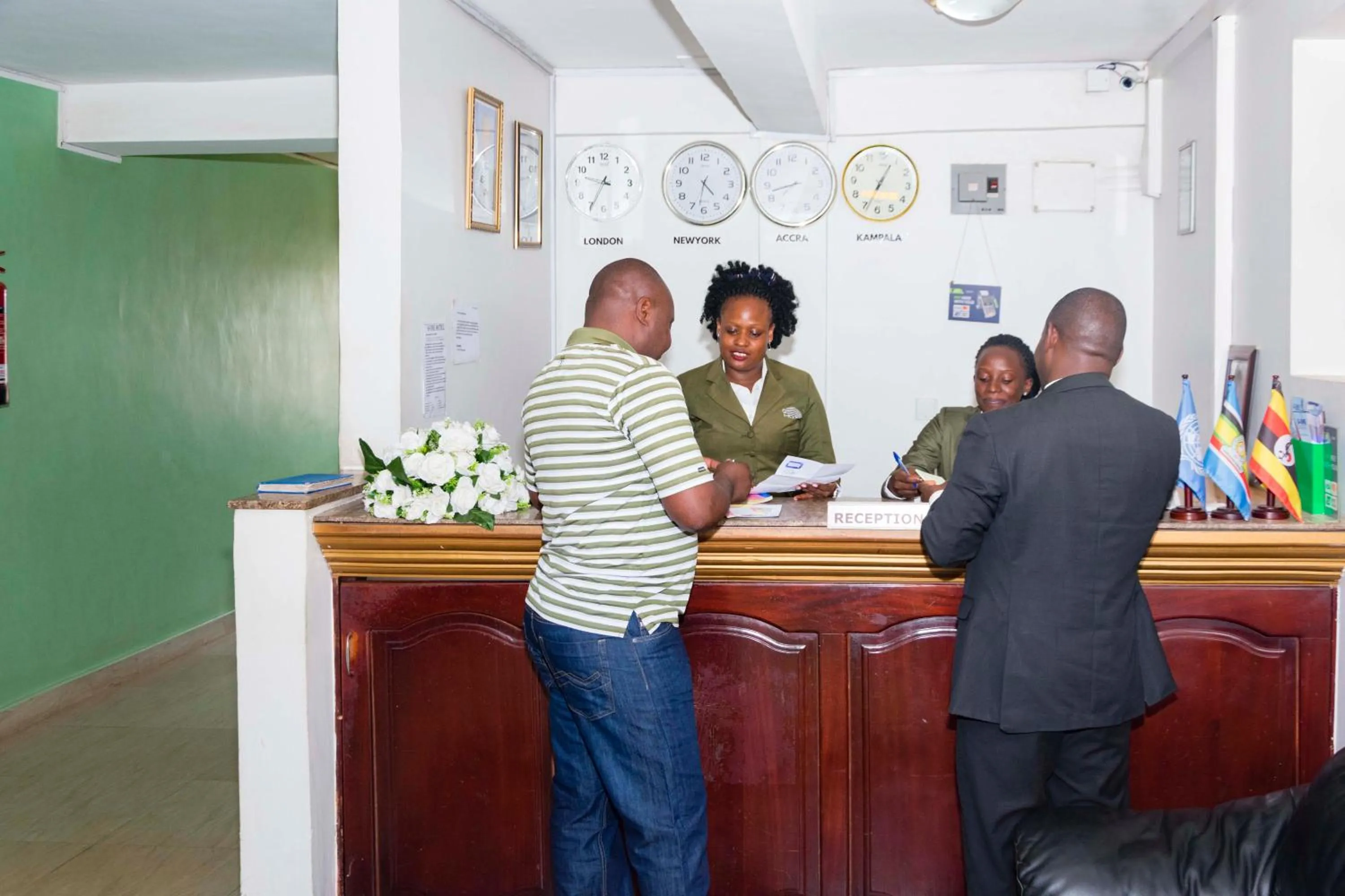 Staff in G-One Hotel Kampala