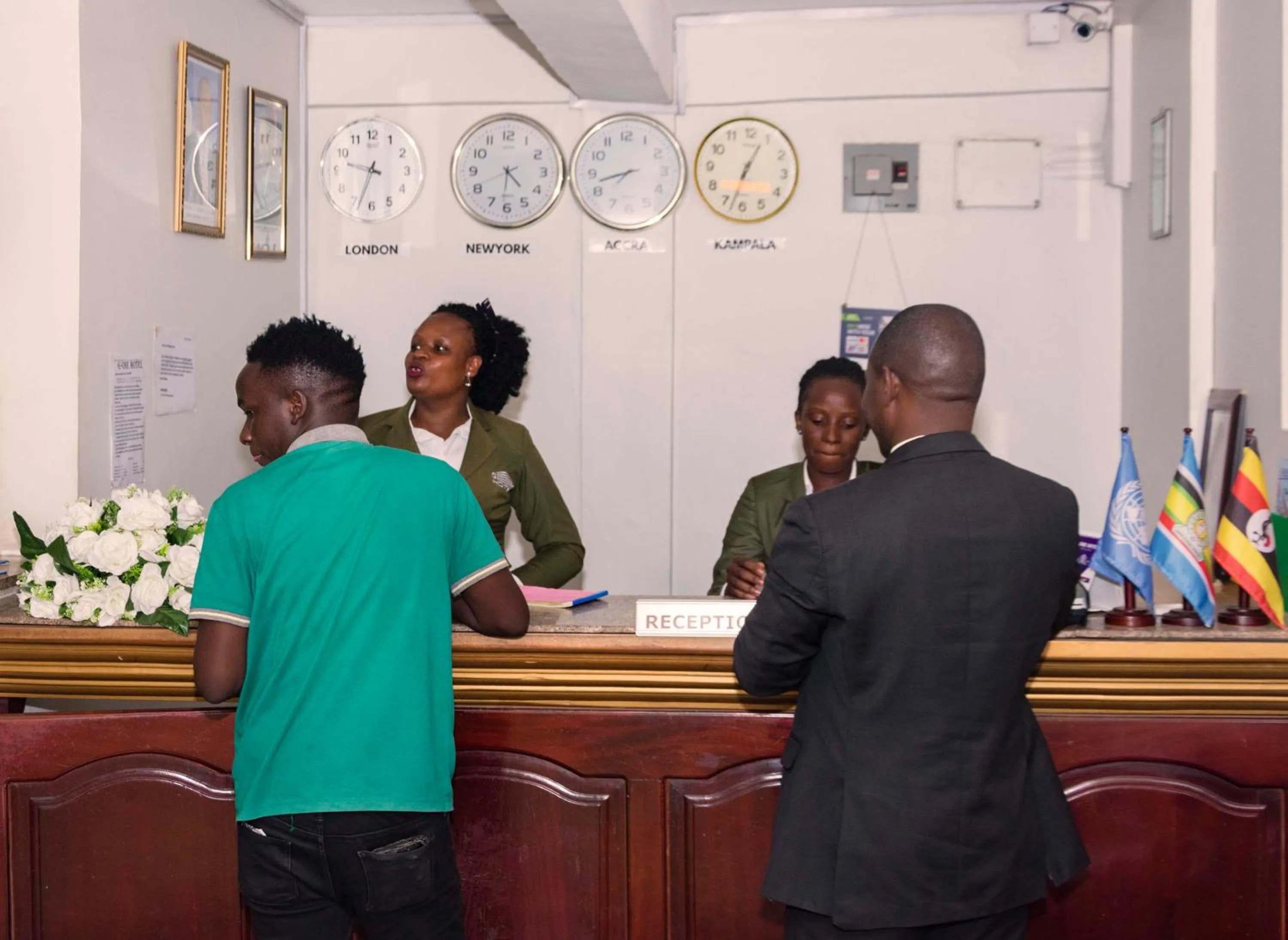 Staff in G-One Hotel Kampala