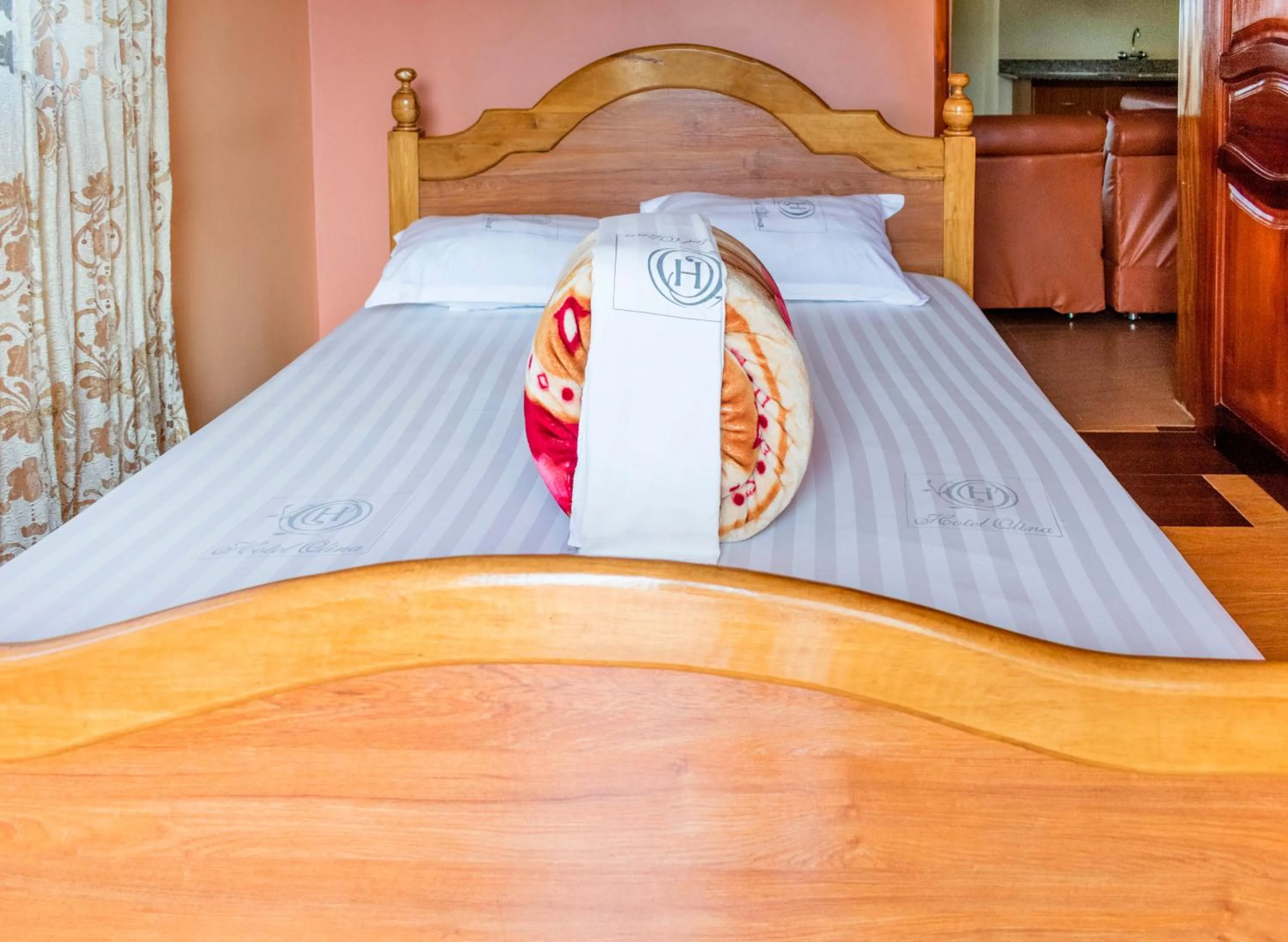 Bed in Olina Hotel and Apartments Kampala