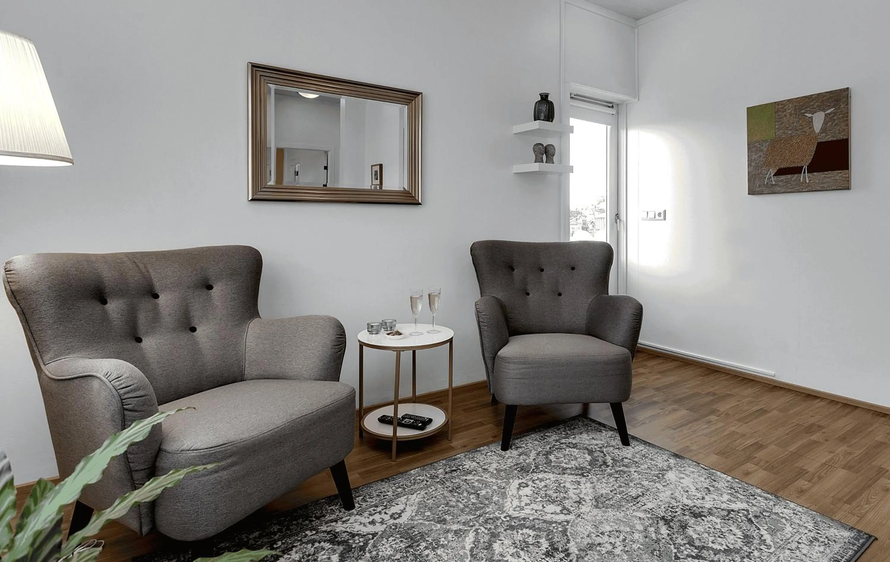Seating area in Castle House Luxury Apartments