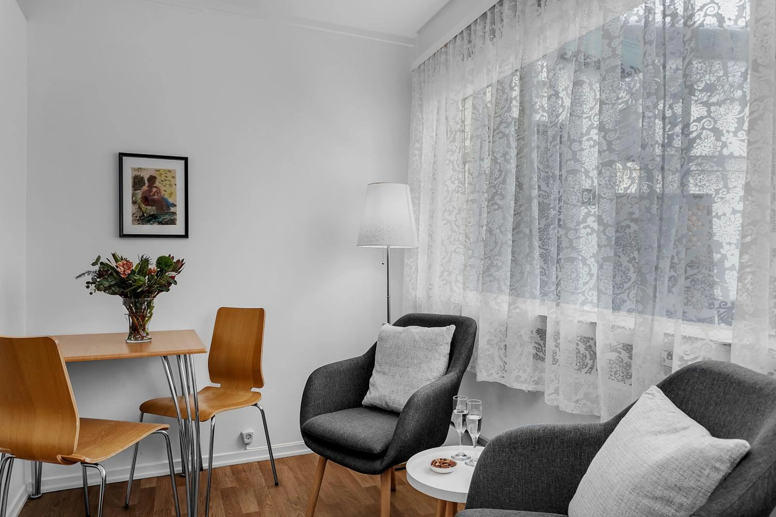 Seating area in Castle House Luxury Apartments