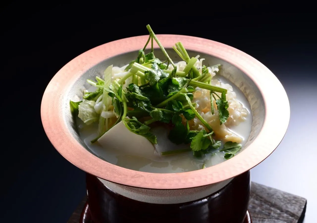 Food close-up in Balinese onsen ryokan Hakone Airu