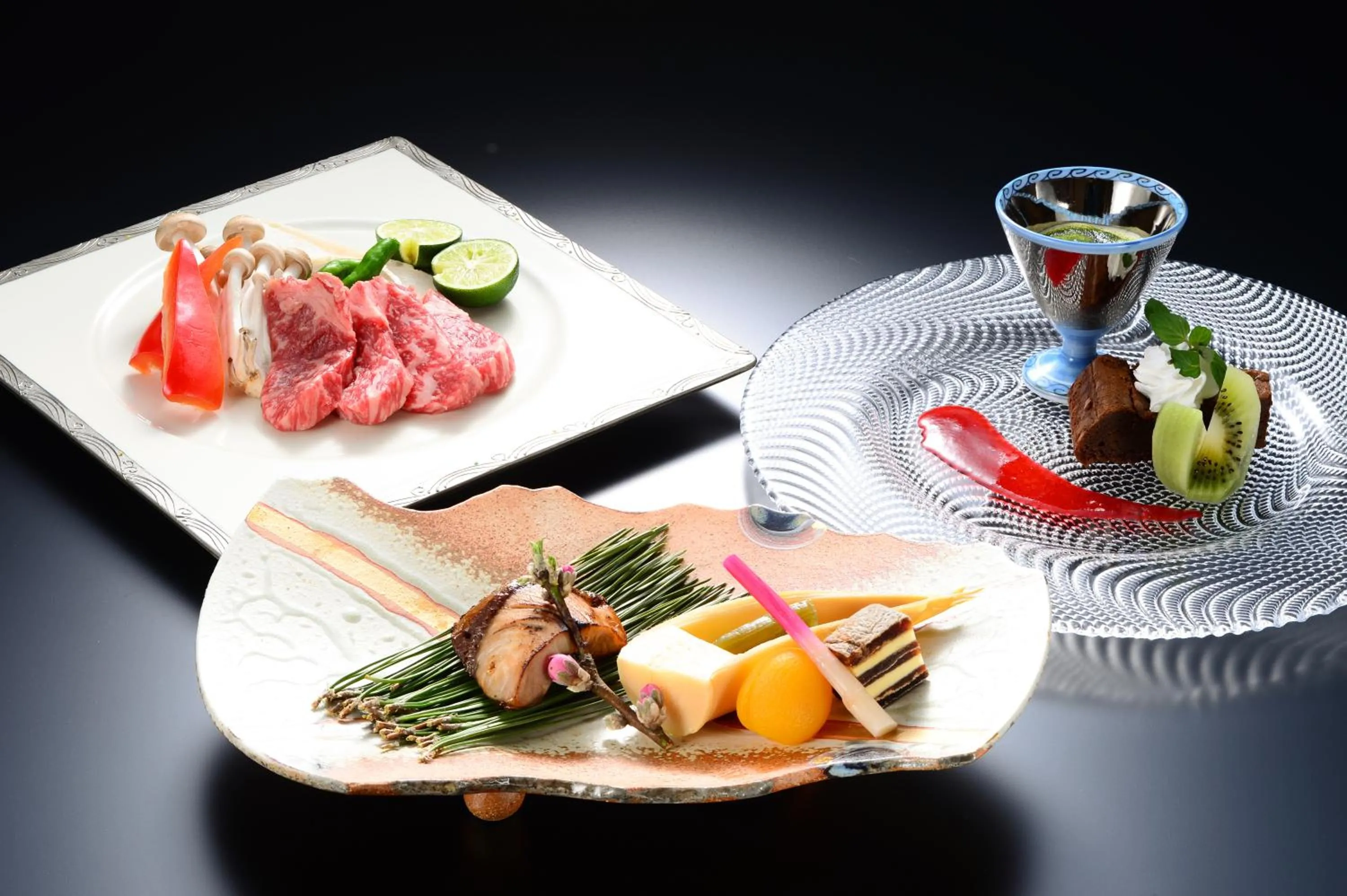 Dinner in Balinese onsen ryokan Hakone Airu