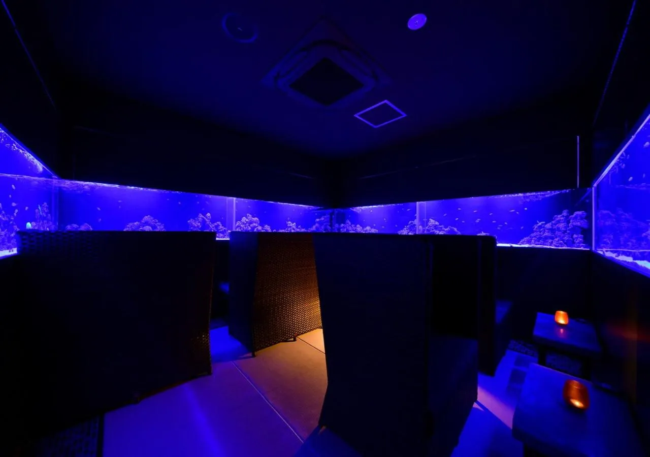 Lounge or bar in Balinese onsen ryokan Hakone Airu