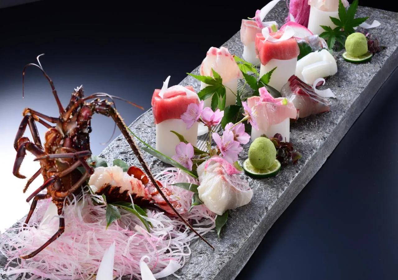 Food close-up in Balinese onsen ryokan Hakone Airu