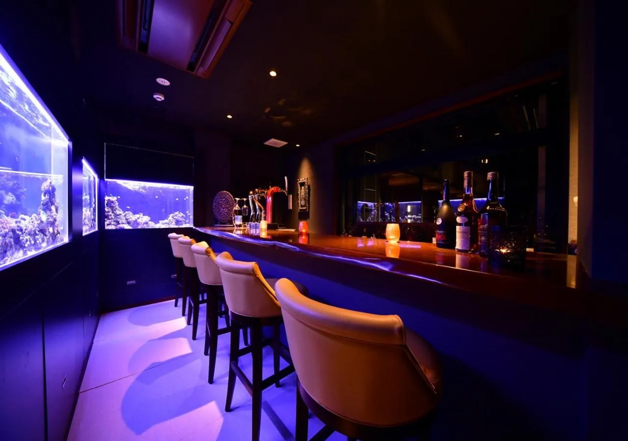 Lounge or bar in Balinese onsen ryokan Hakone Airu