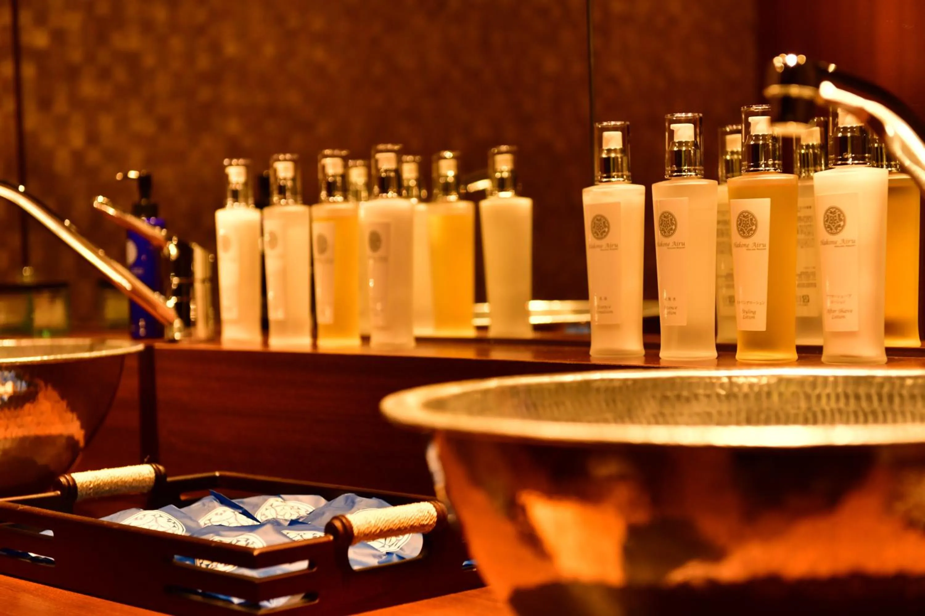 room service in Balinese onsen ryokan Hakone Airu