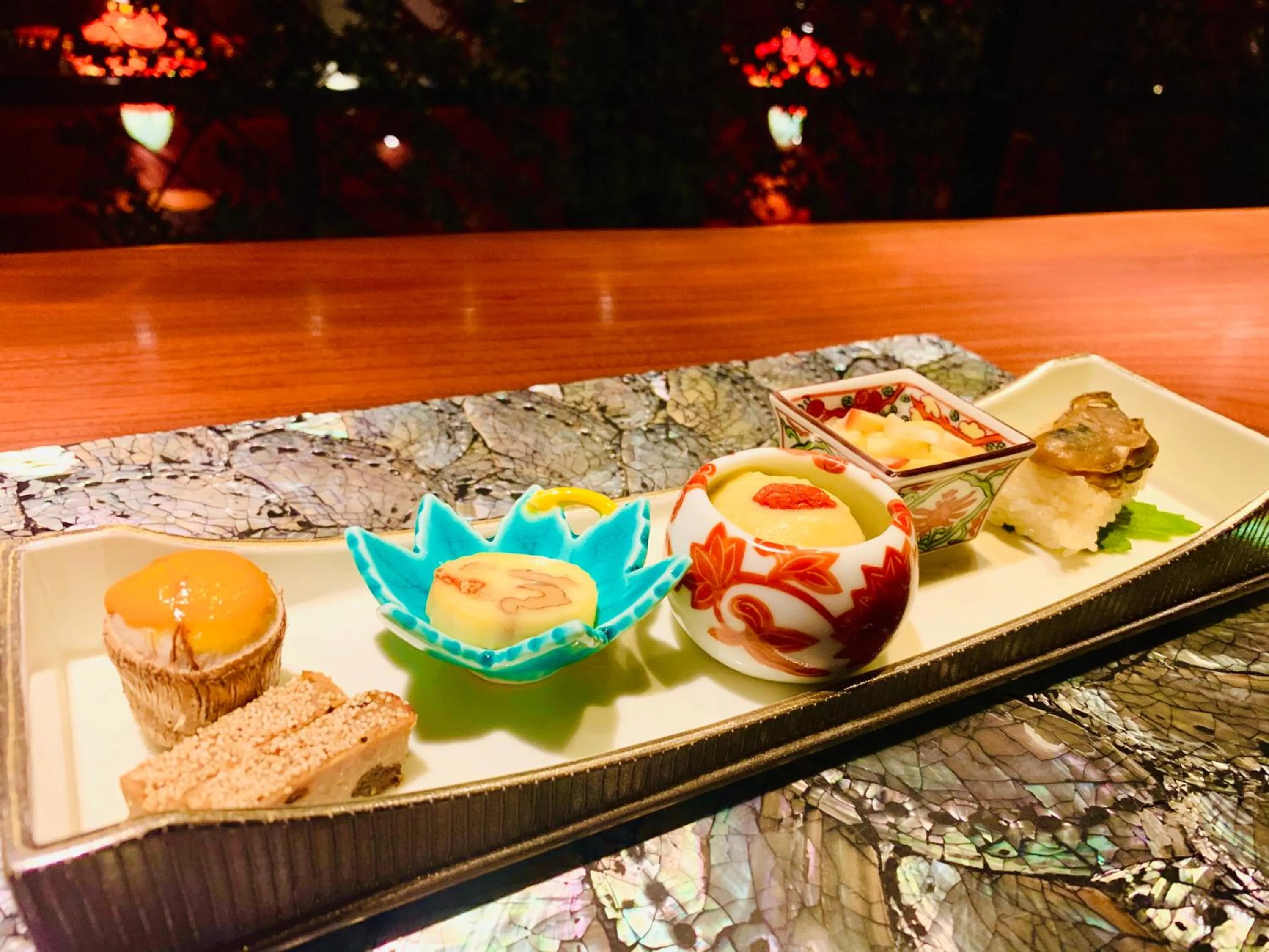 Food close-up in Balinese onsen ryokan Hakone Airu