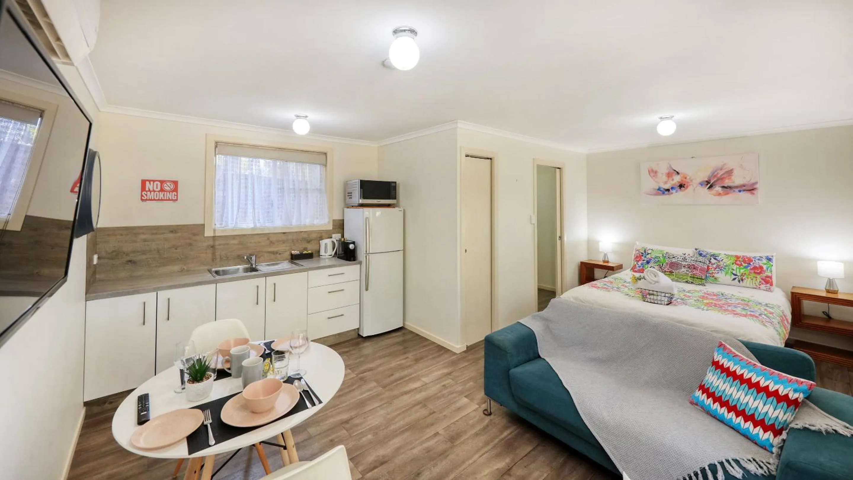 Bed in Silver Wattle Cabins