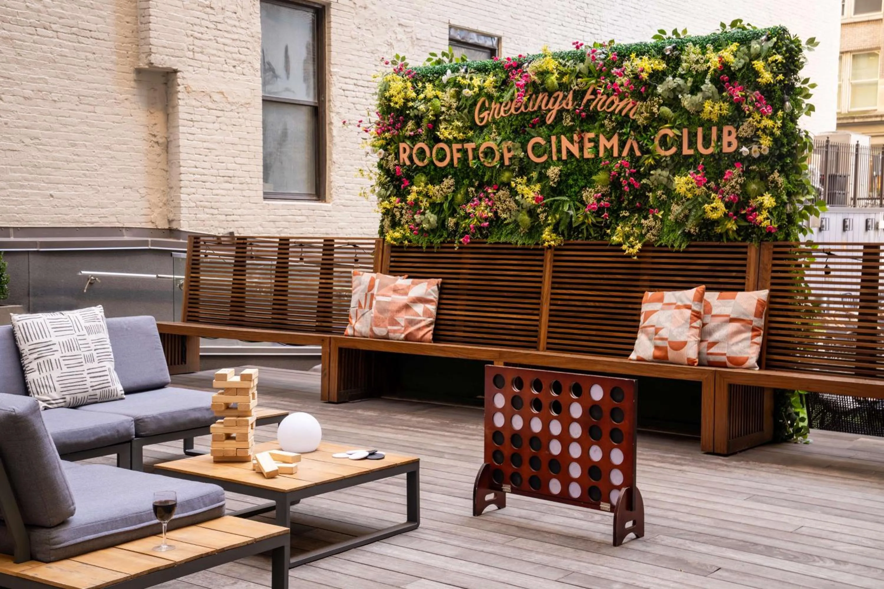 Patio in Embassy Suites By Hilton New York Manhattan Times Square