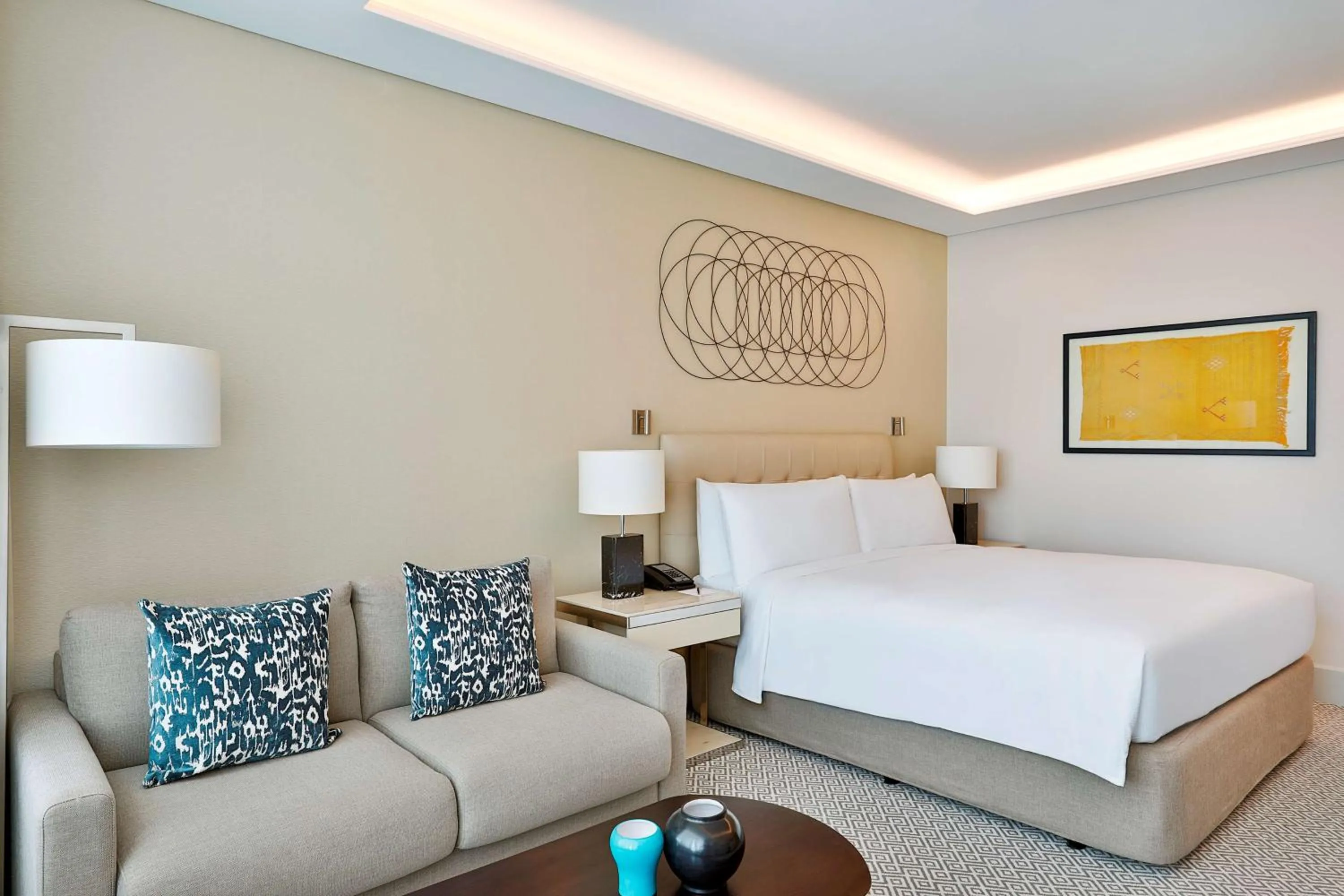 Living room, Bed in Hilton Tanger City Center