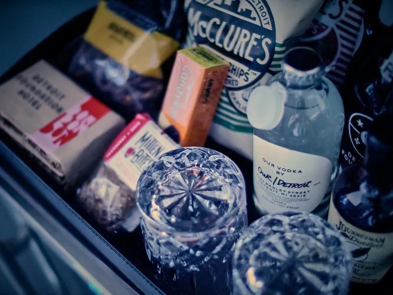 minibar in Detroit Foundation Hotel