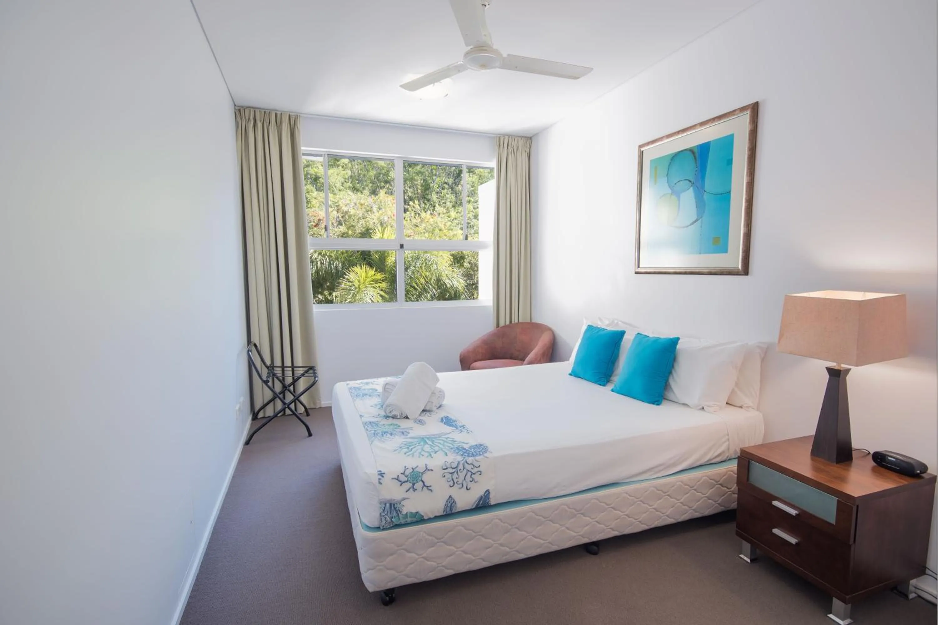 Bed in Azure Sea Whitsunday Resort