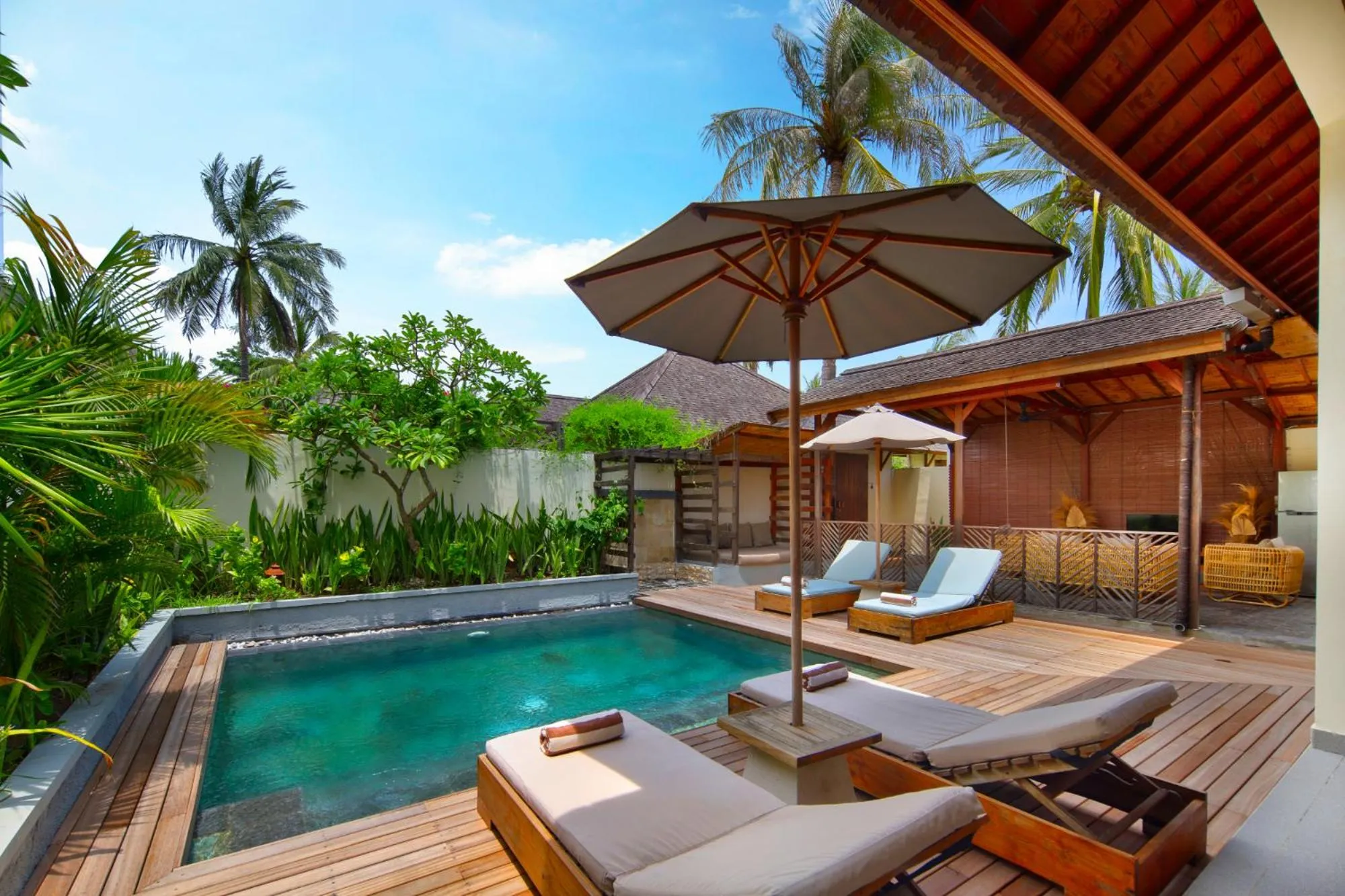 Pool view in Utara Villas