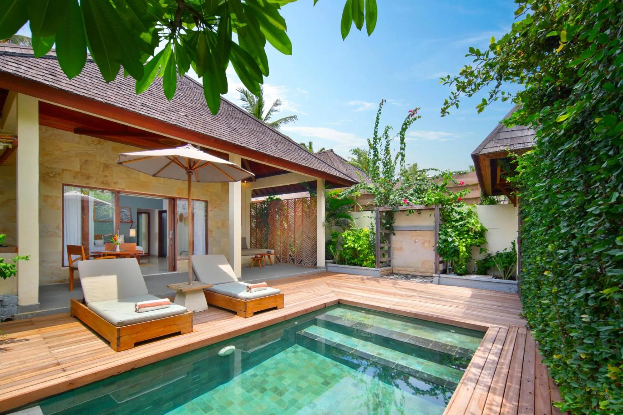 Pool view in Utara Villas