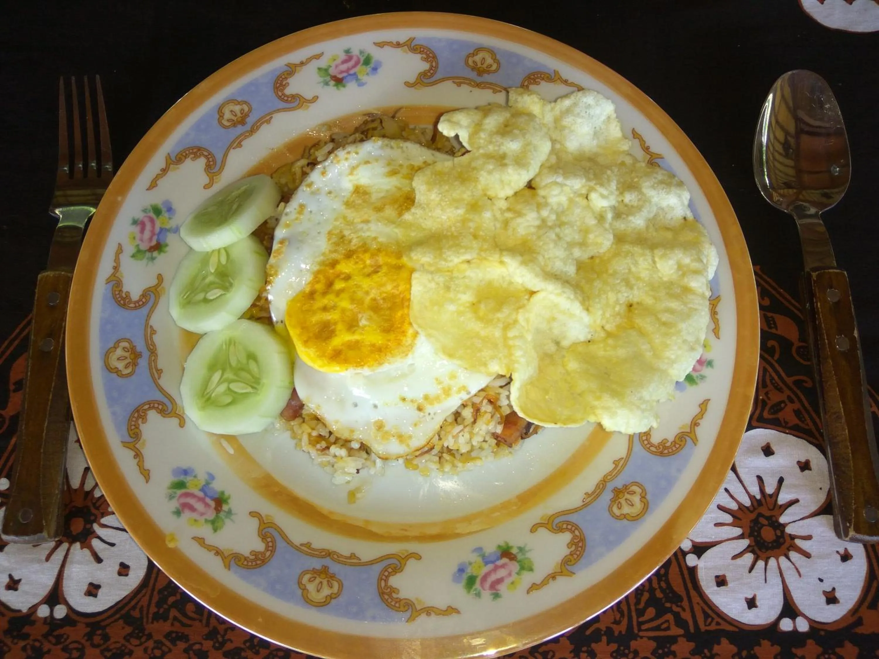 Asian breakfast in Manggis Garden Dive Resort