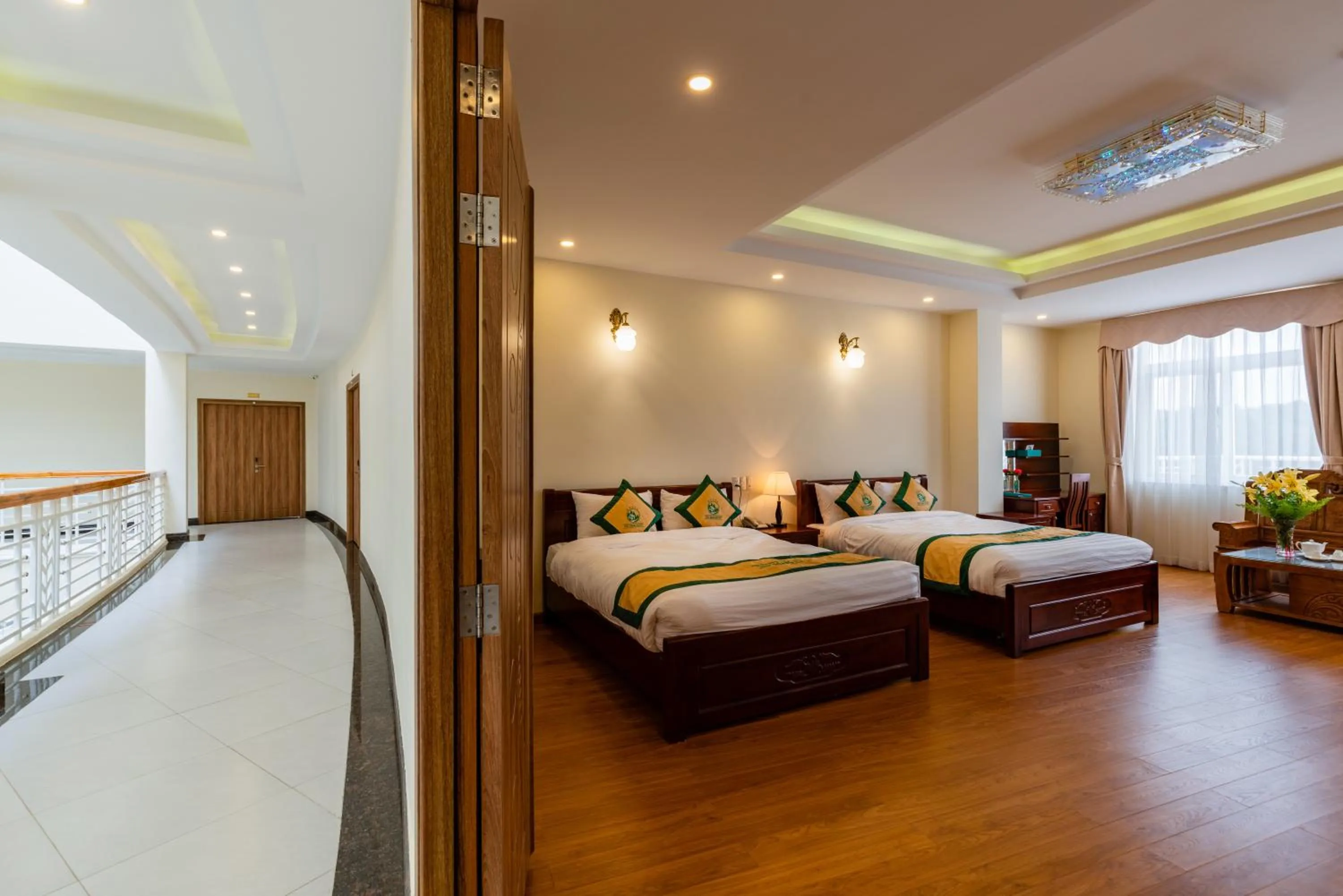 Bed in Thuy Hoang Nguyen Resort & Spa