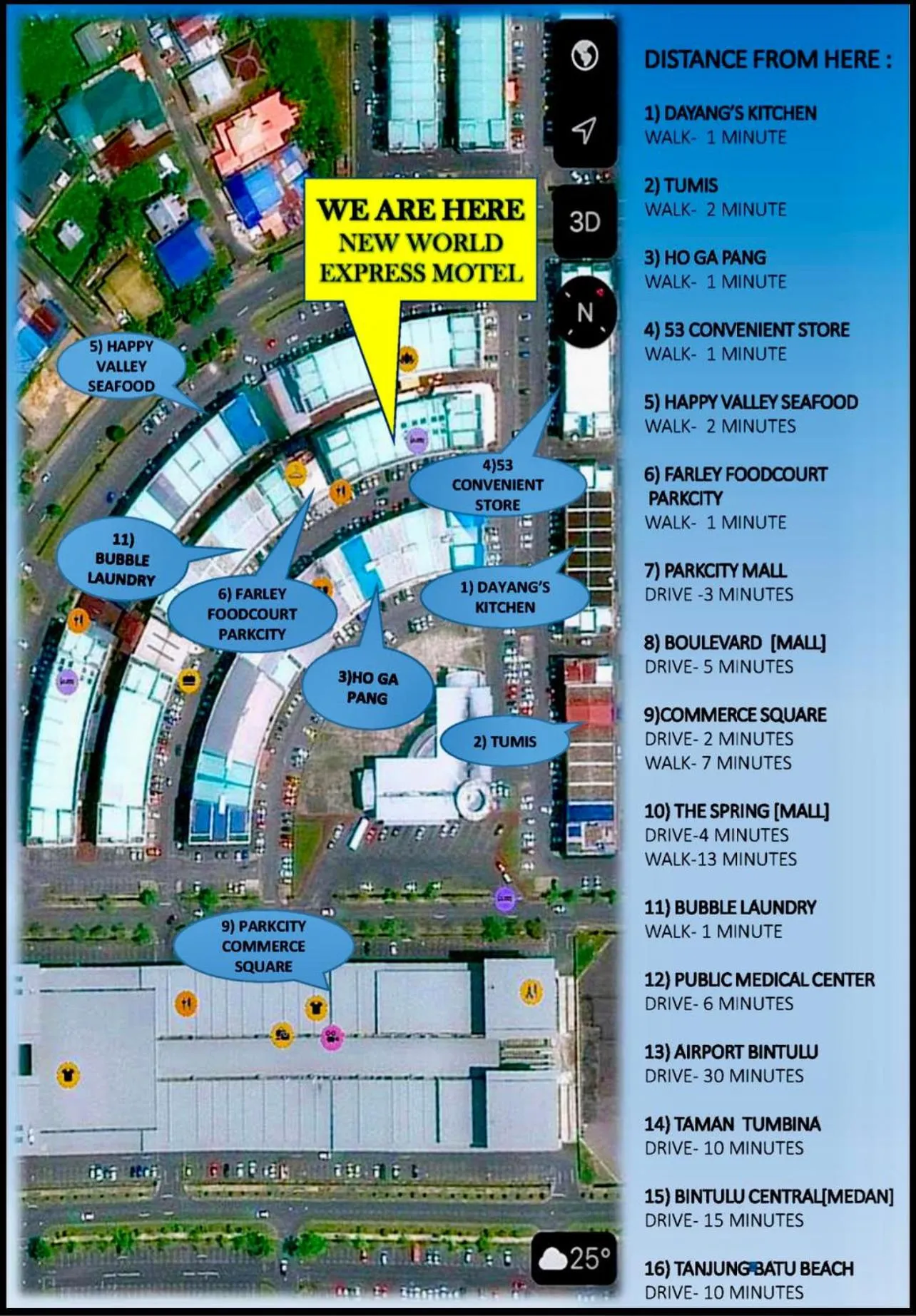 Restaurant/places to eat in New World Express Motel