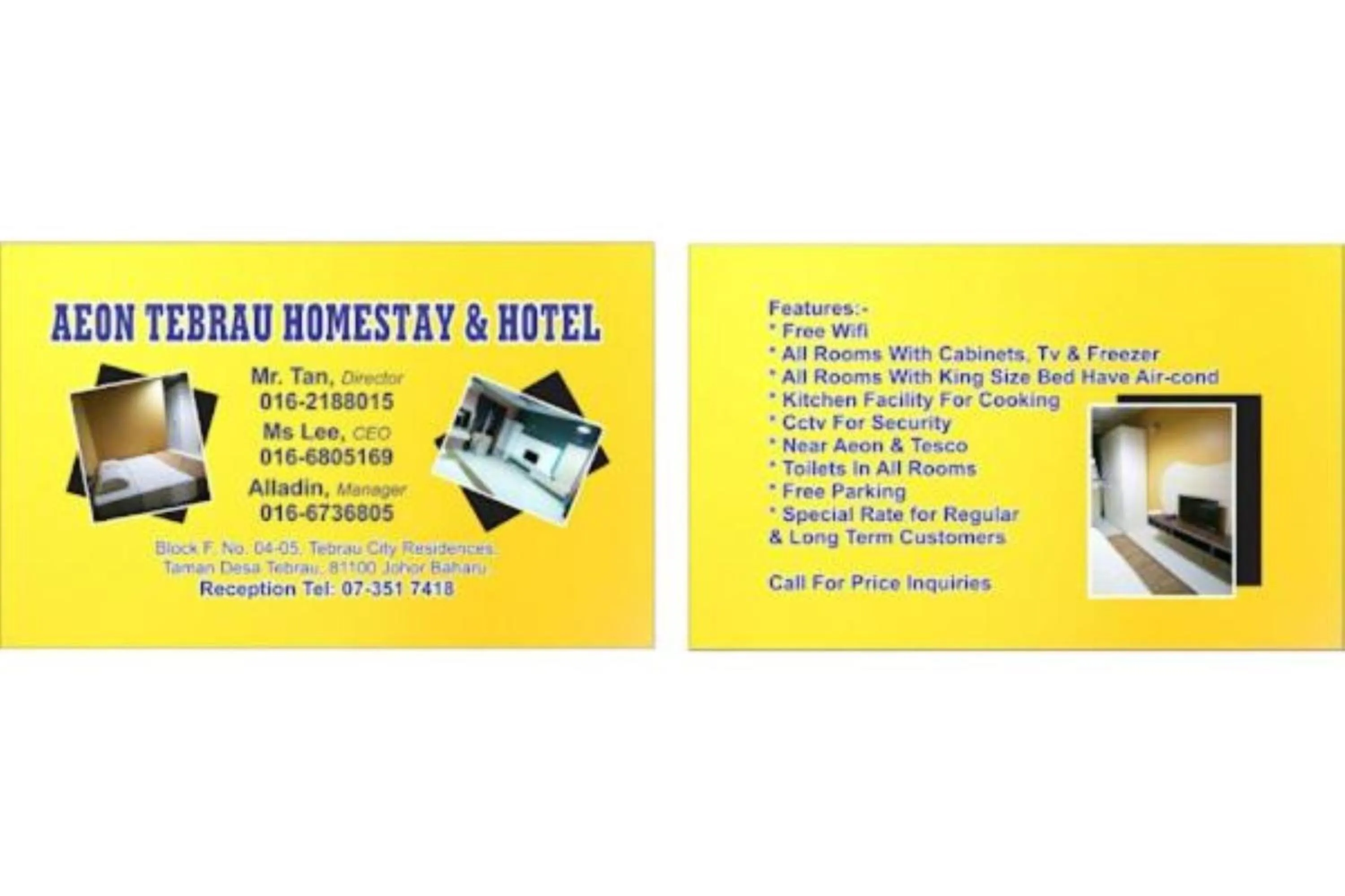 Other in Aeon Tebrau Apartment Johor Bahru - By Room -