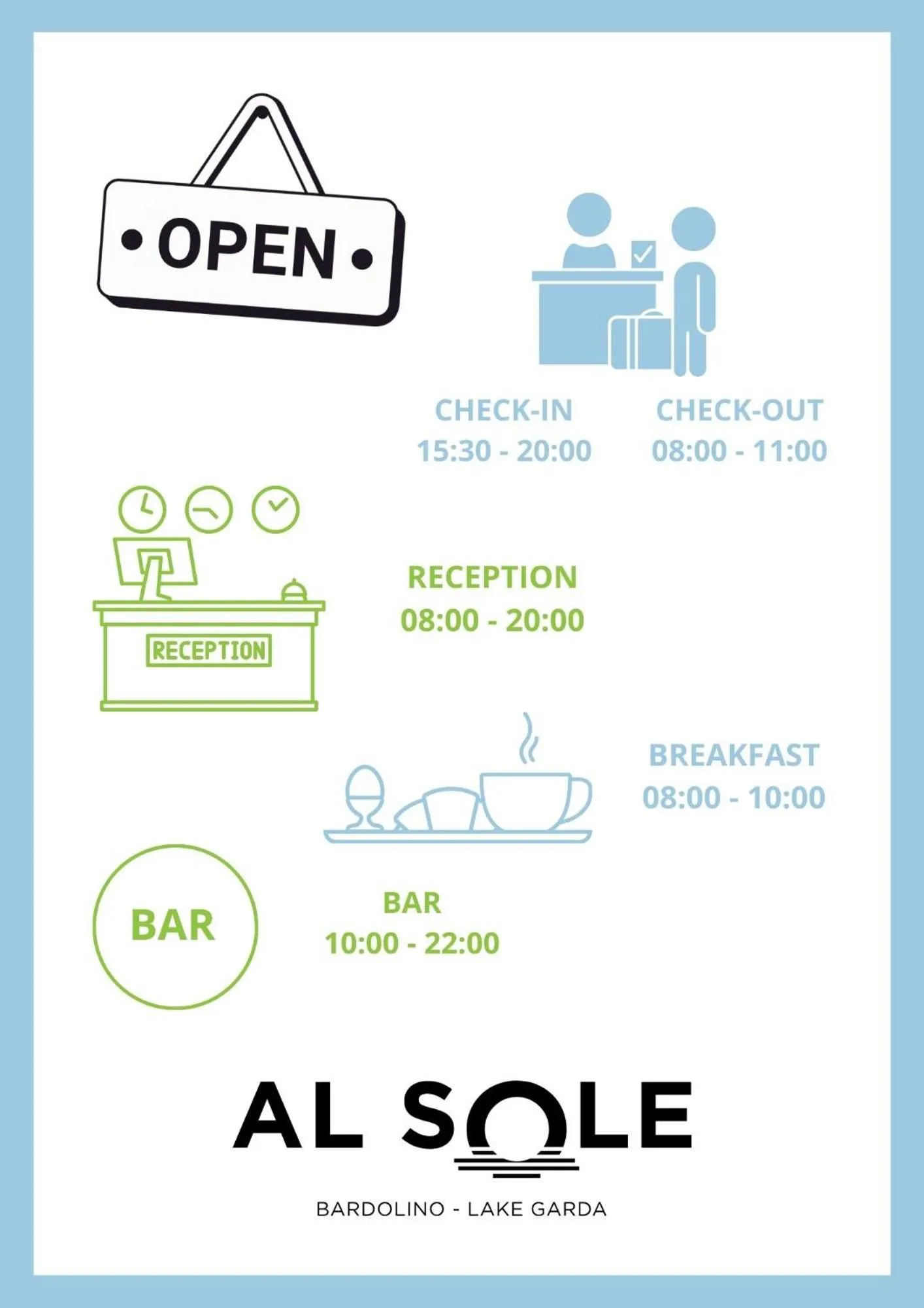 Text overlay in Hotel Al Sole Bardolino