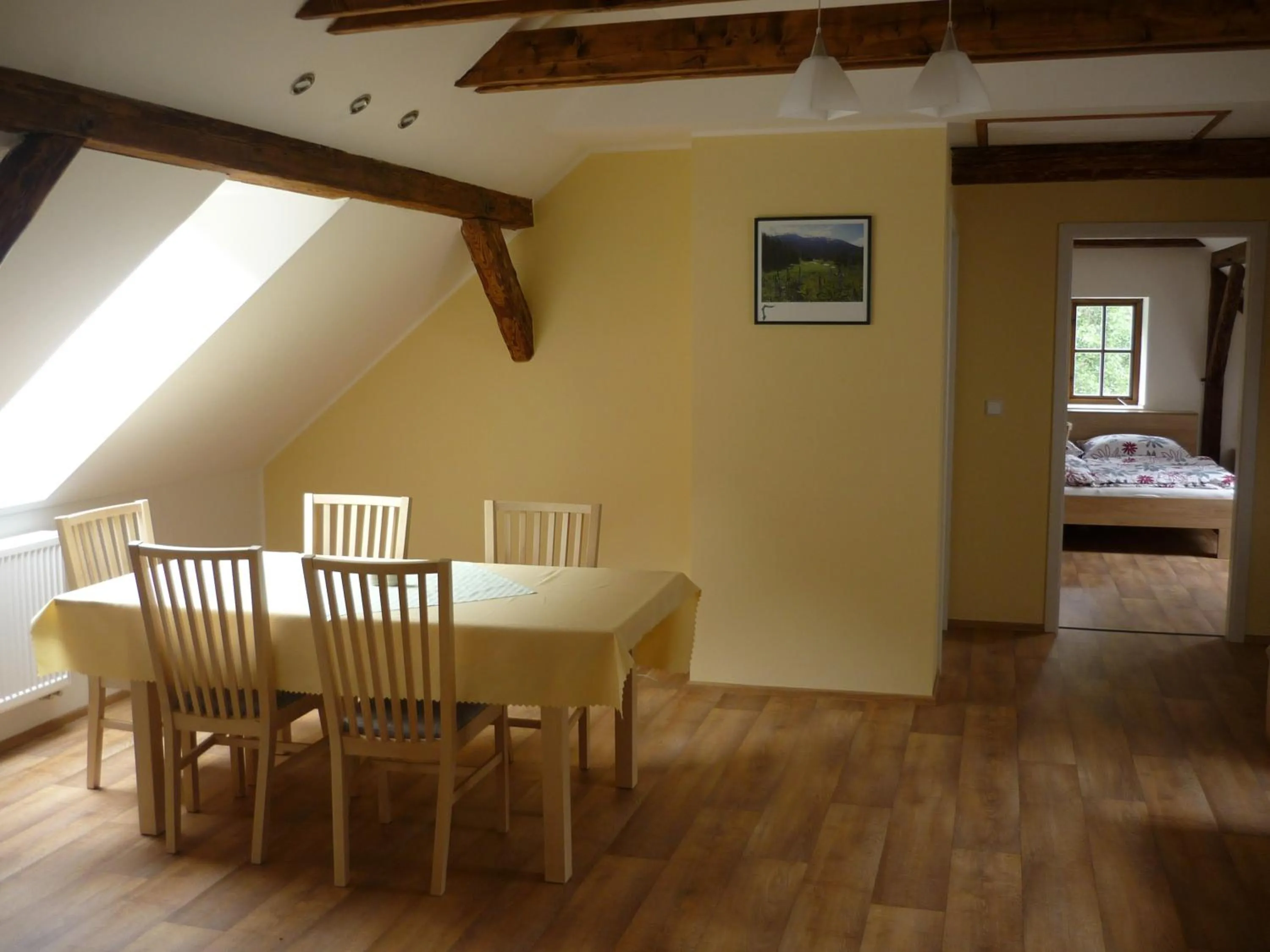 Dining area in Hájovna Bukovec