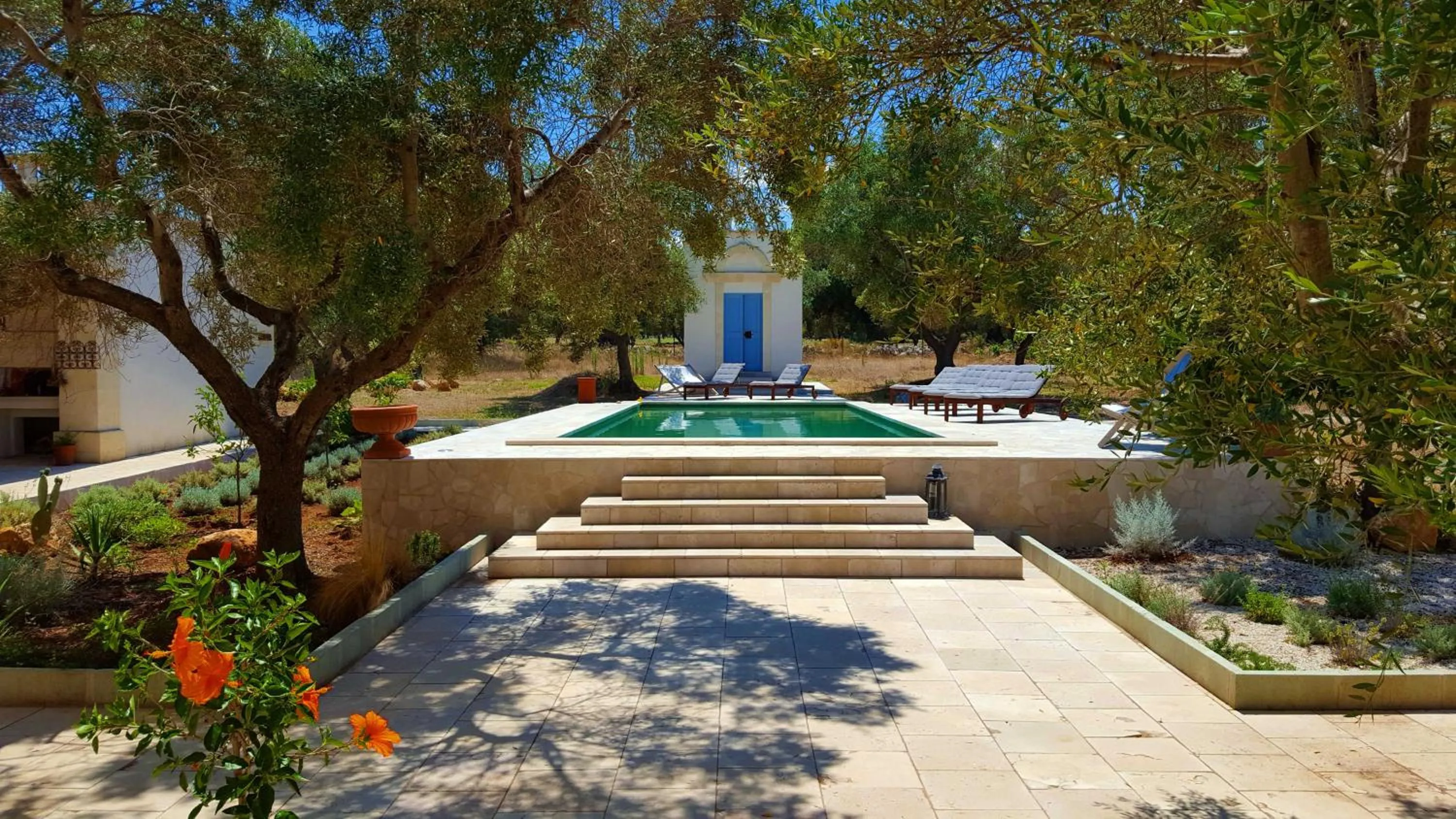 Pool view in The Proud Garden