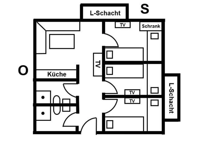 Floor plan in Design-Apartments by Ulrike Horster