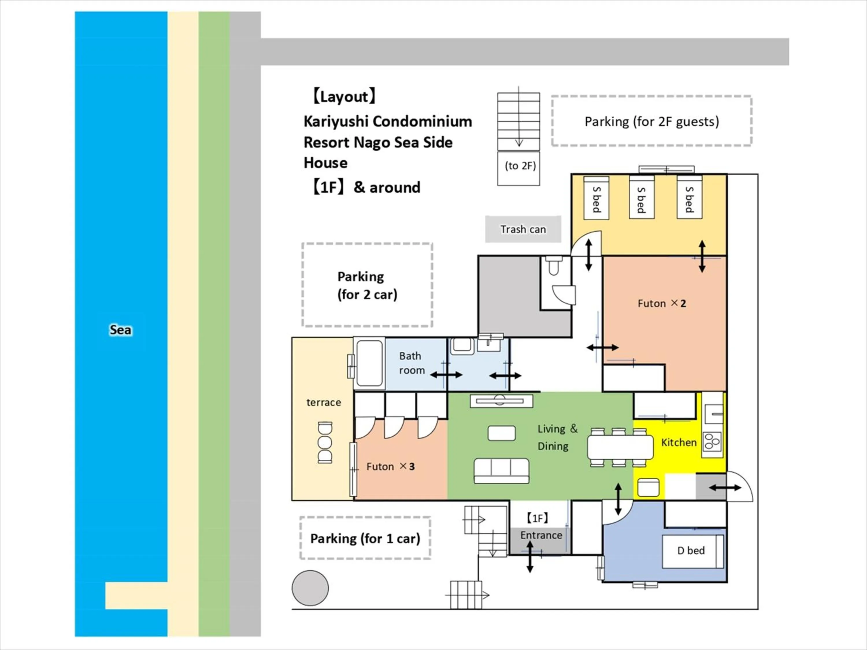 Photo of the whole room in Kariyushi Condominium Resort Sea Side House