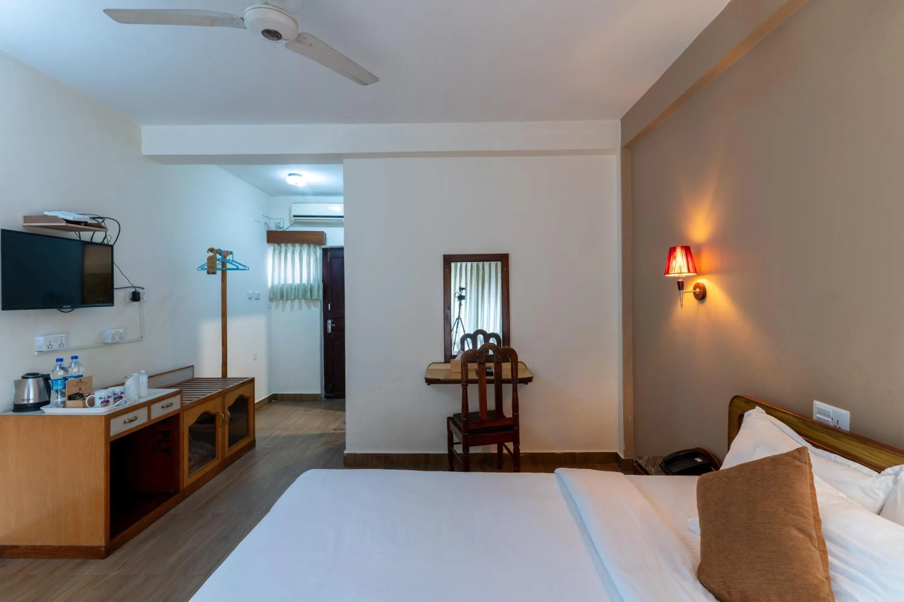 Bed in Lake View Resort