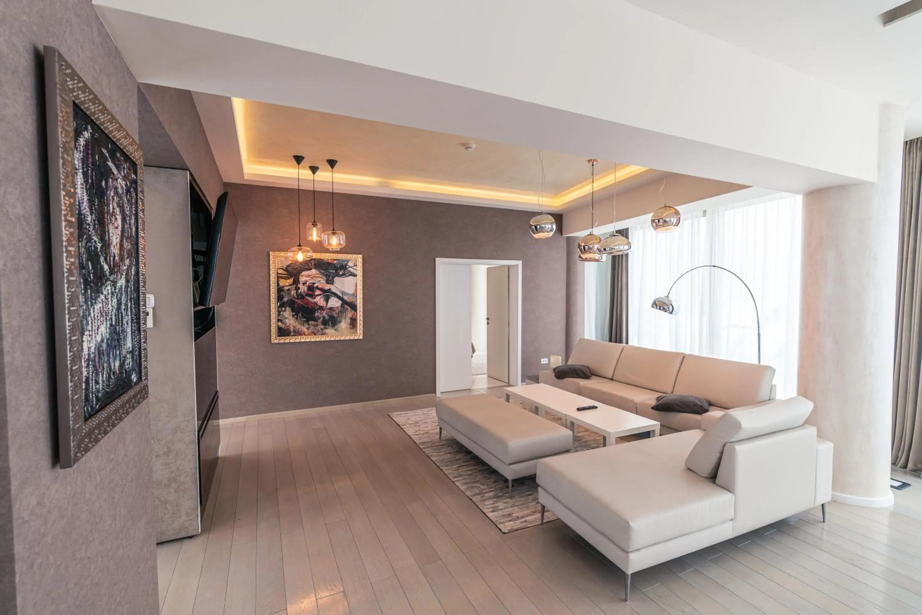 Living room, Bed in Grand Hotel Belvedere