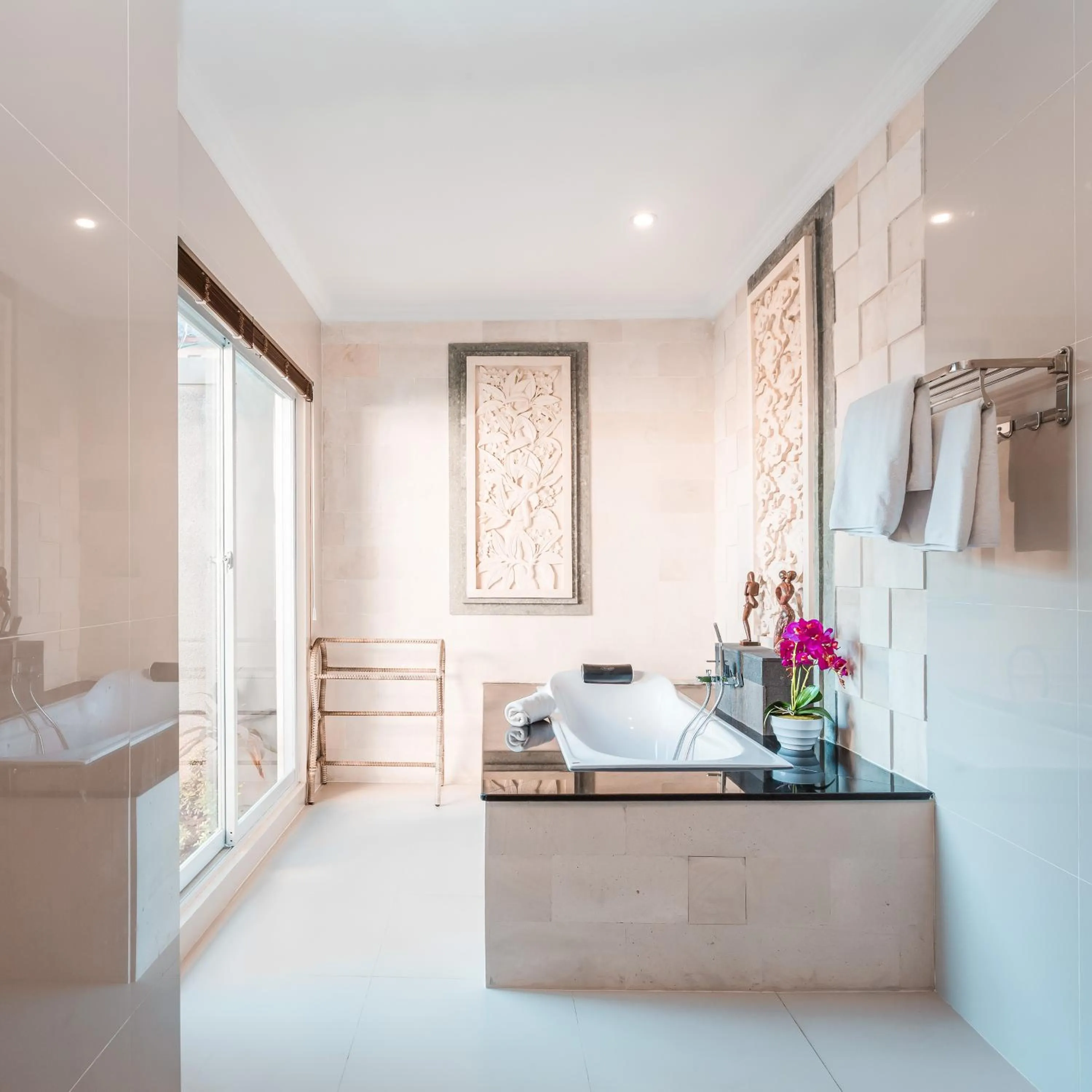 Bathroom, Bed in Kubu Petitenget Suite Seminyak