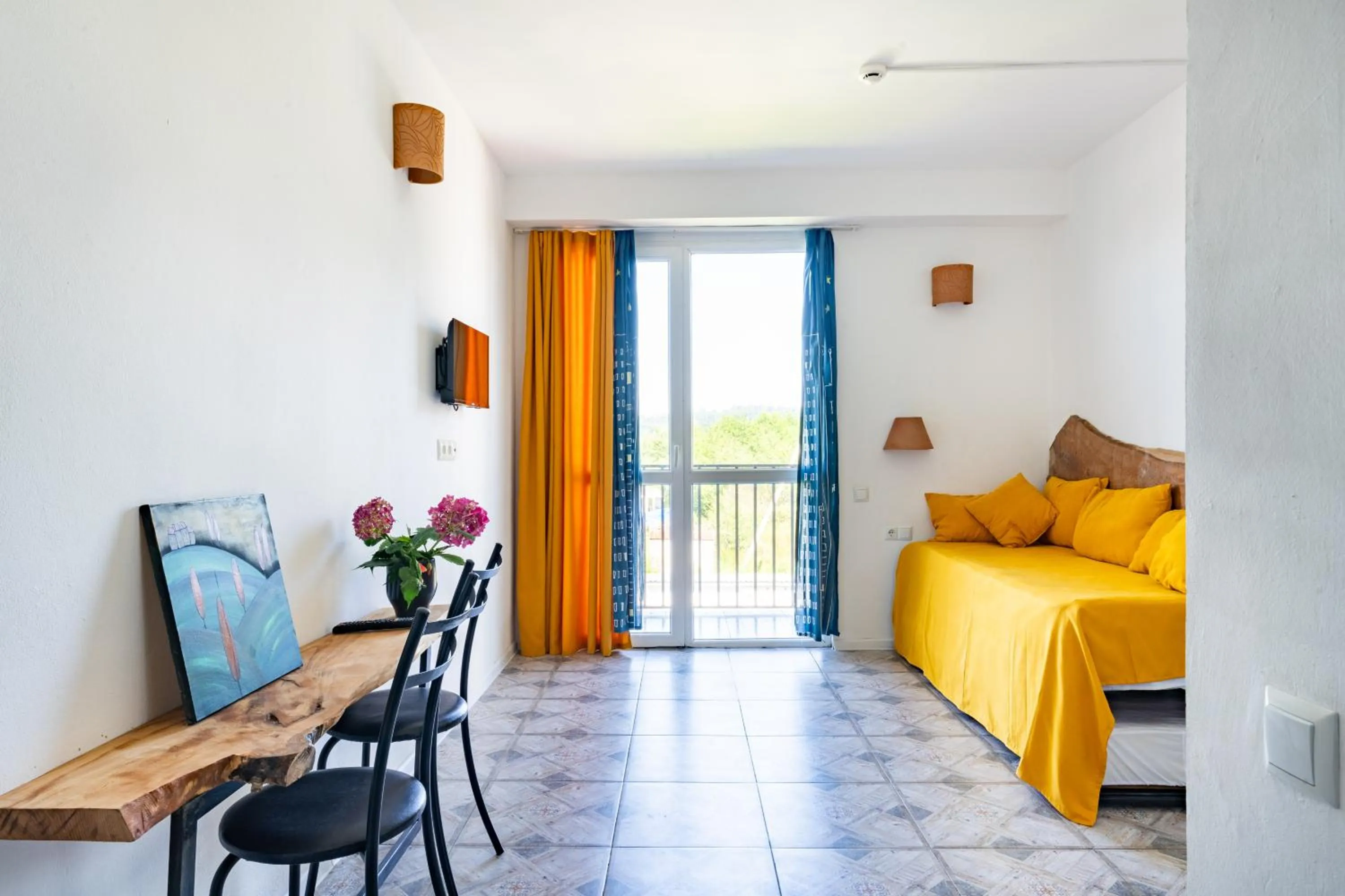 Seating area, Bed in Simple Pleasures Shekvetili