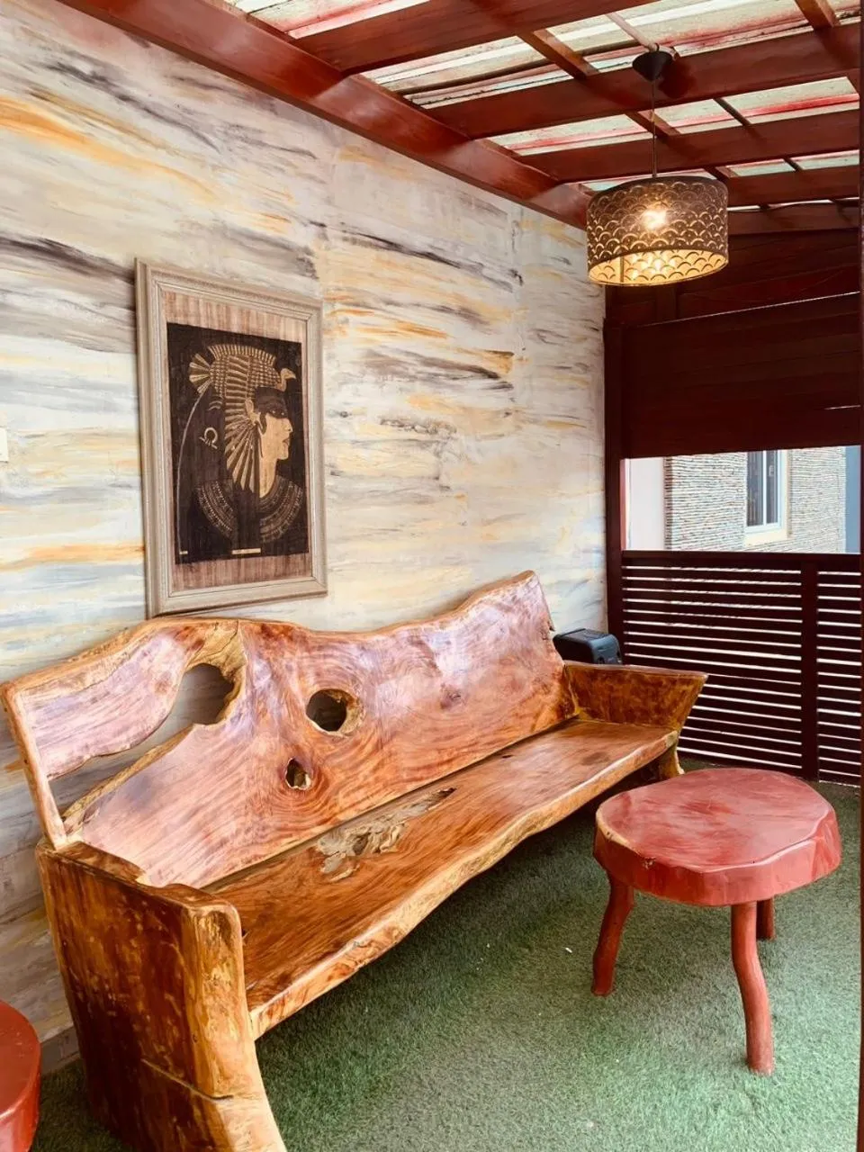 Seating area in Bays Lodge, Accra