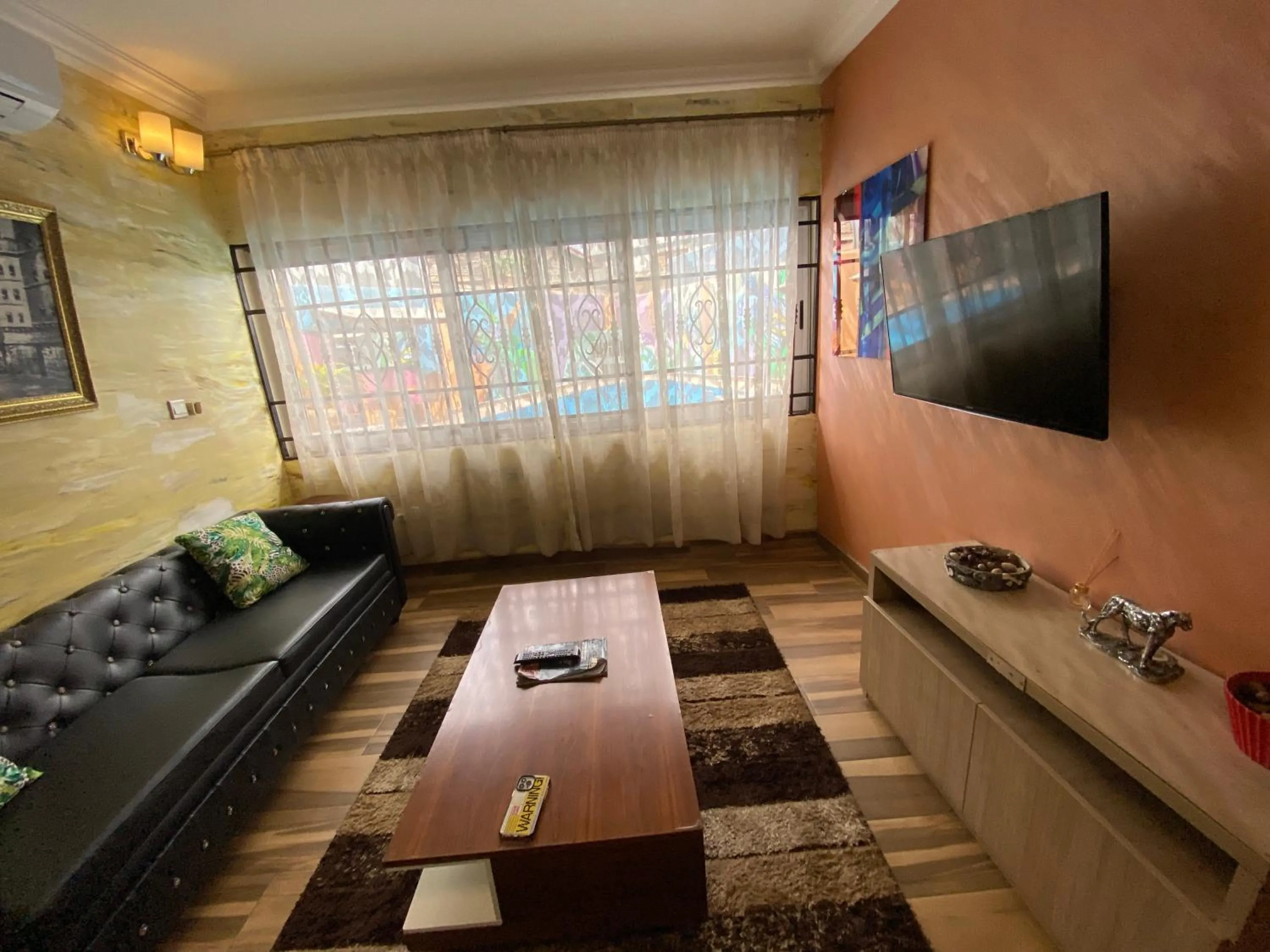 Seating area in Bays Lodge, Accra