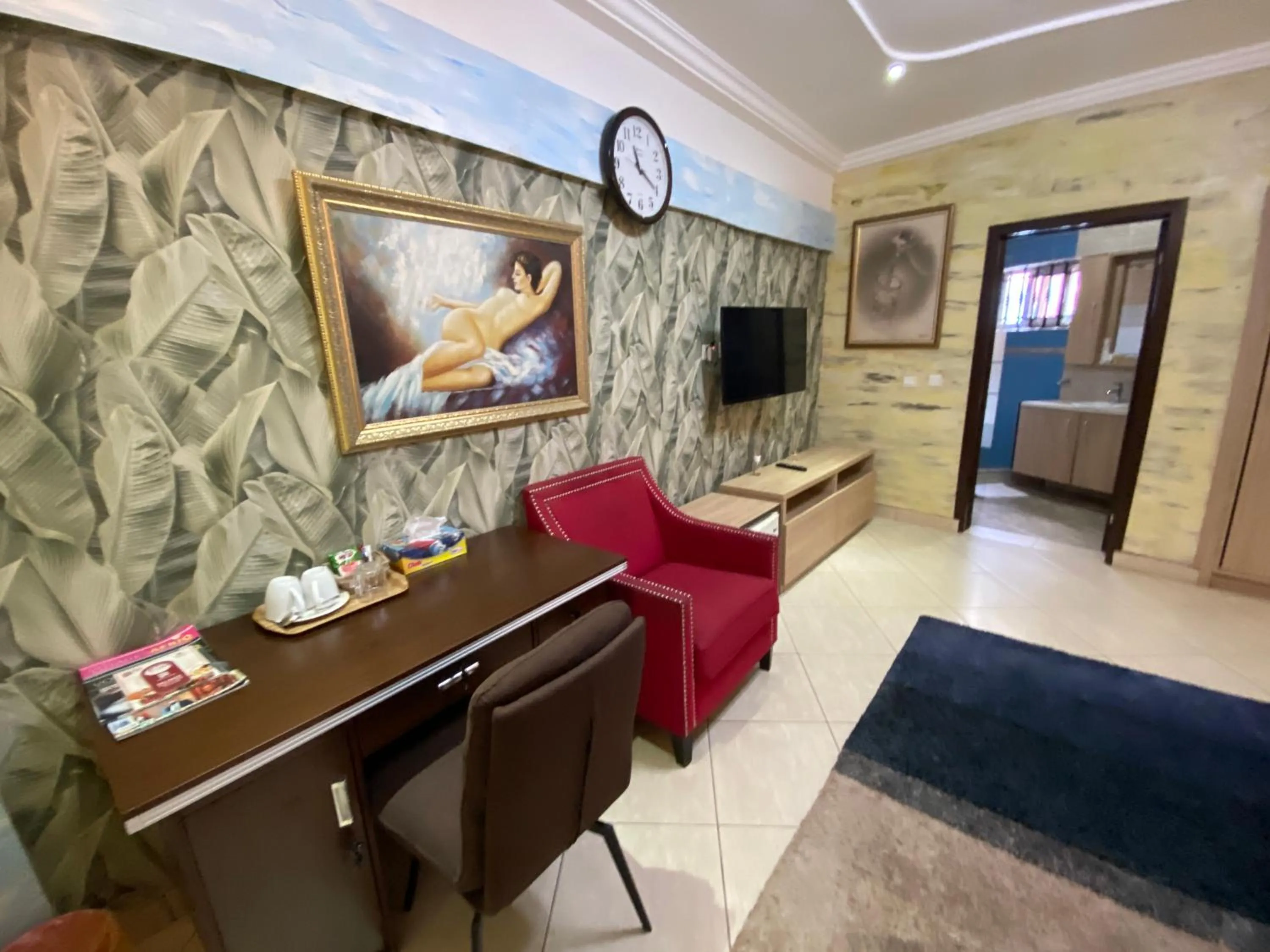 Living room in Bays Lodge, Accra