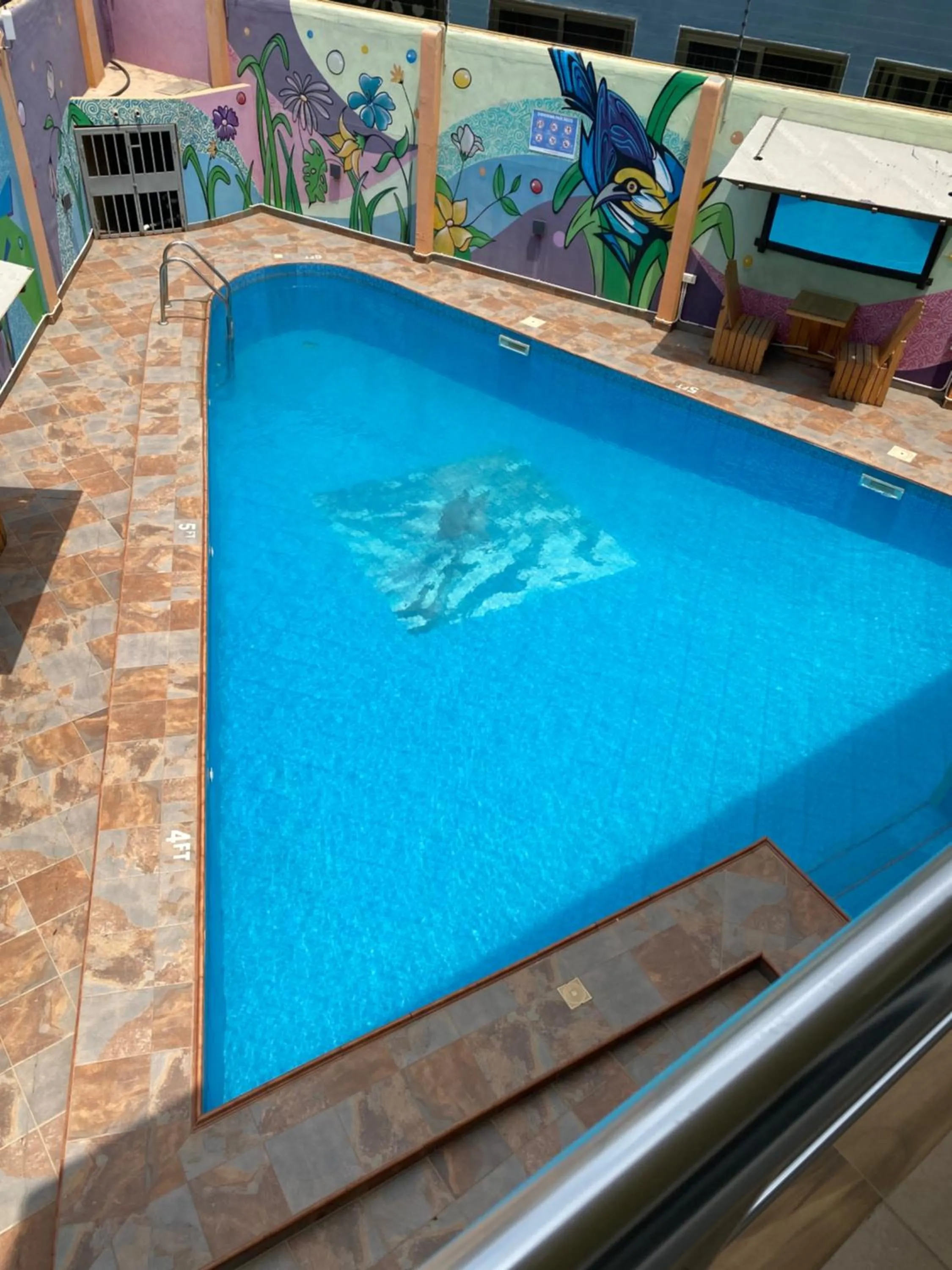 Pool view in Bays Lodge, Accra