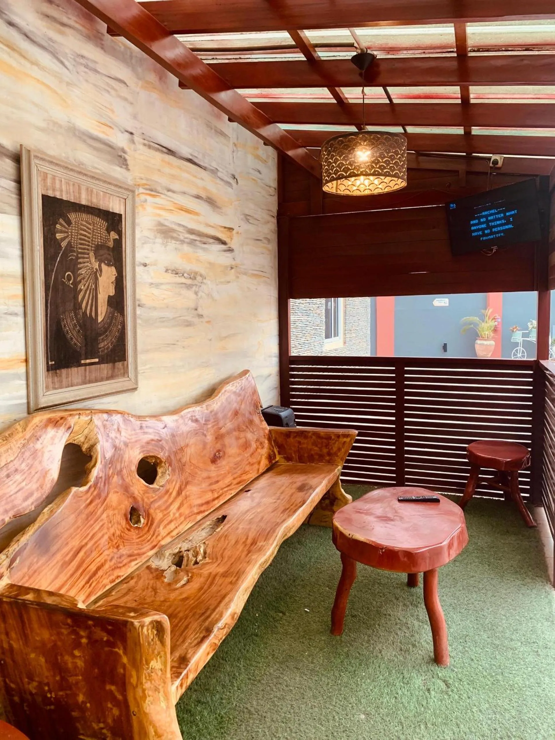 Seating area in Bays Lodge, Accra