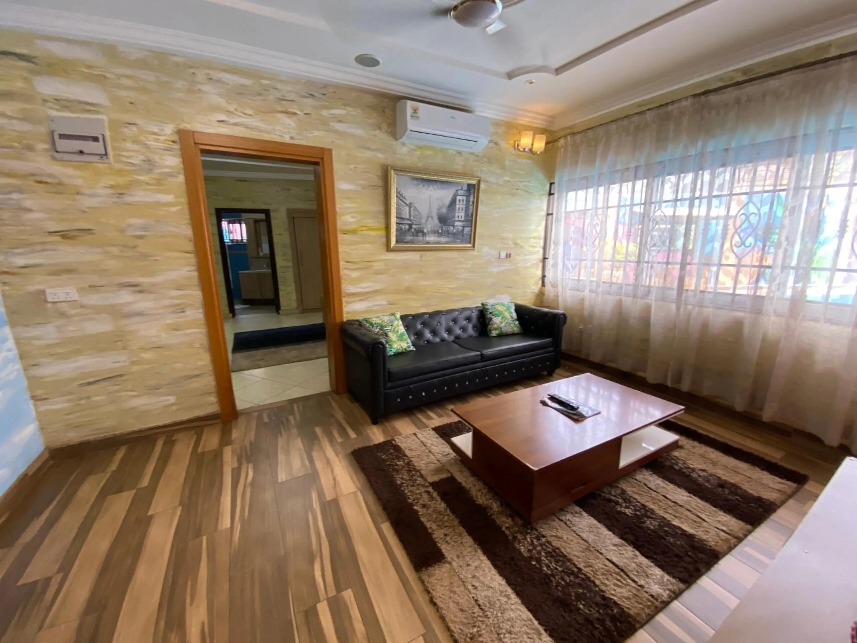 Seating area in Bays Lodge, Accra