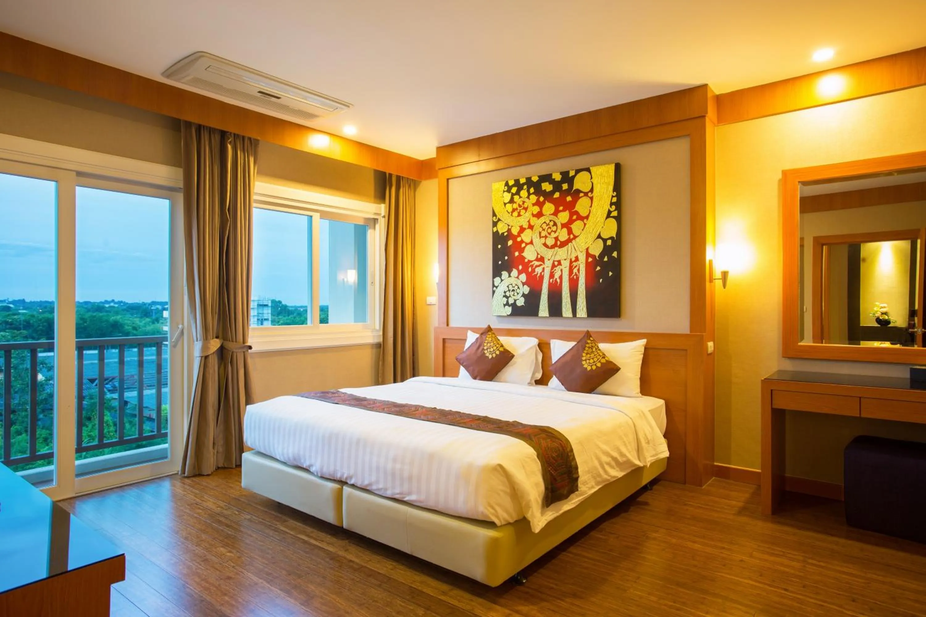 Bedroom, Bed in Romantic Khon Kaen Hotel
