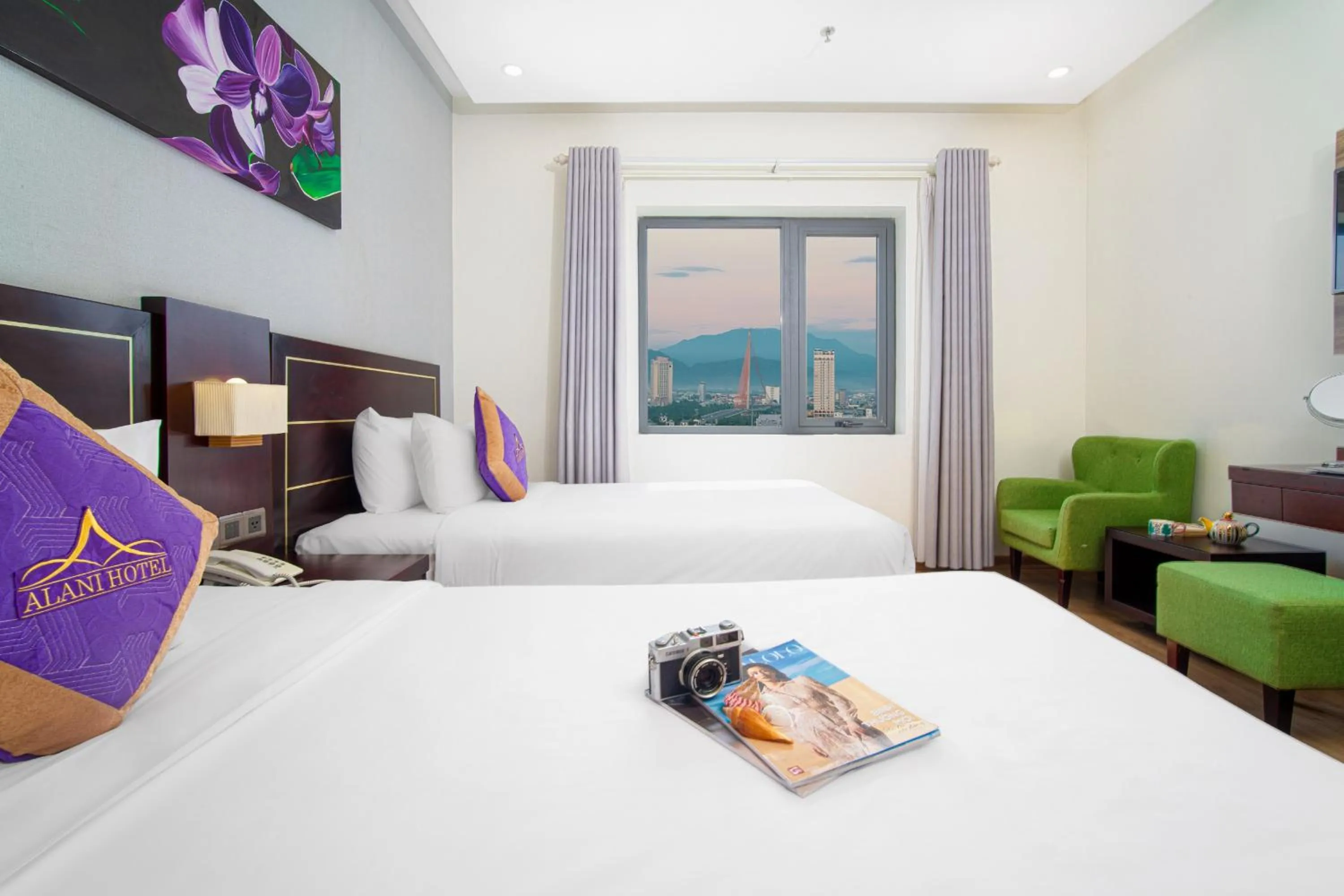 View (from property/room), Bed in Alani Sea View Hotel