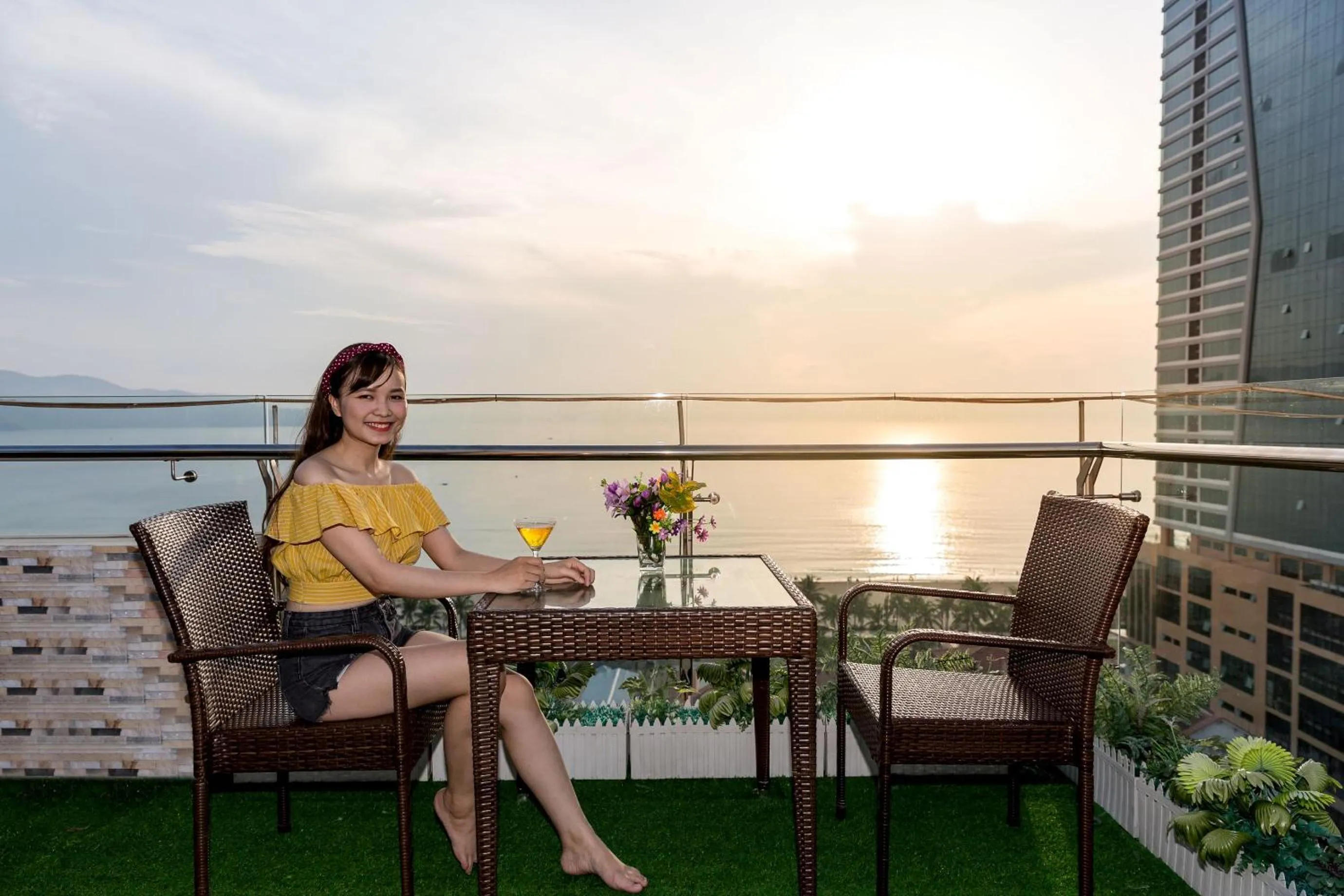 Patio in Alani Sea View Hotel