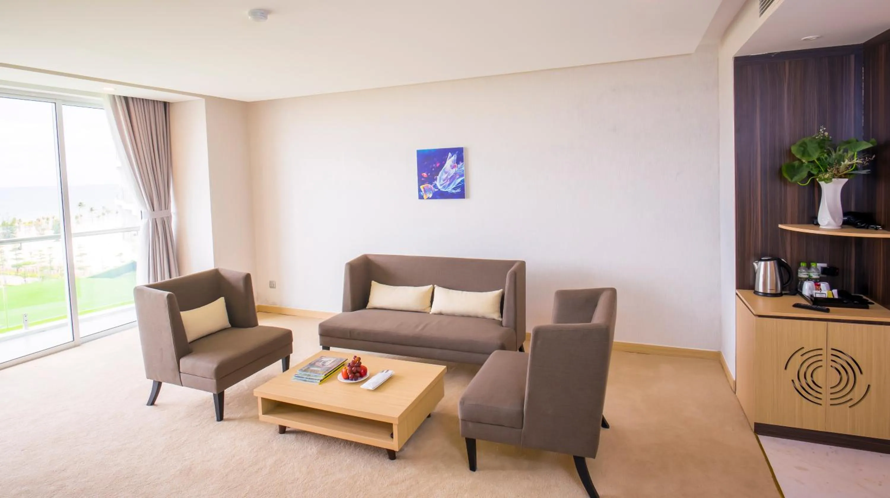 Living room in Muong Thanh Luxury Phu Quoc Hotel