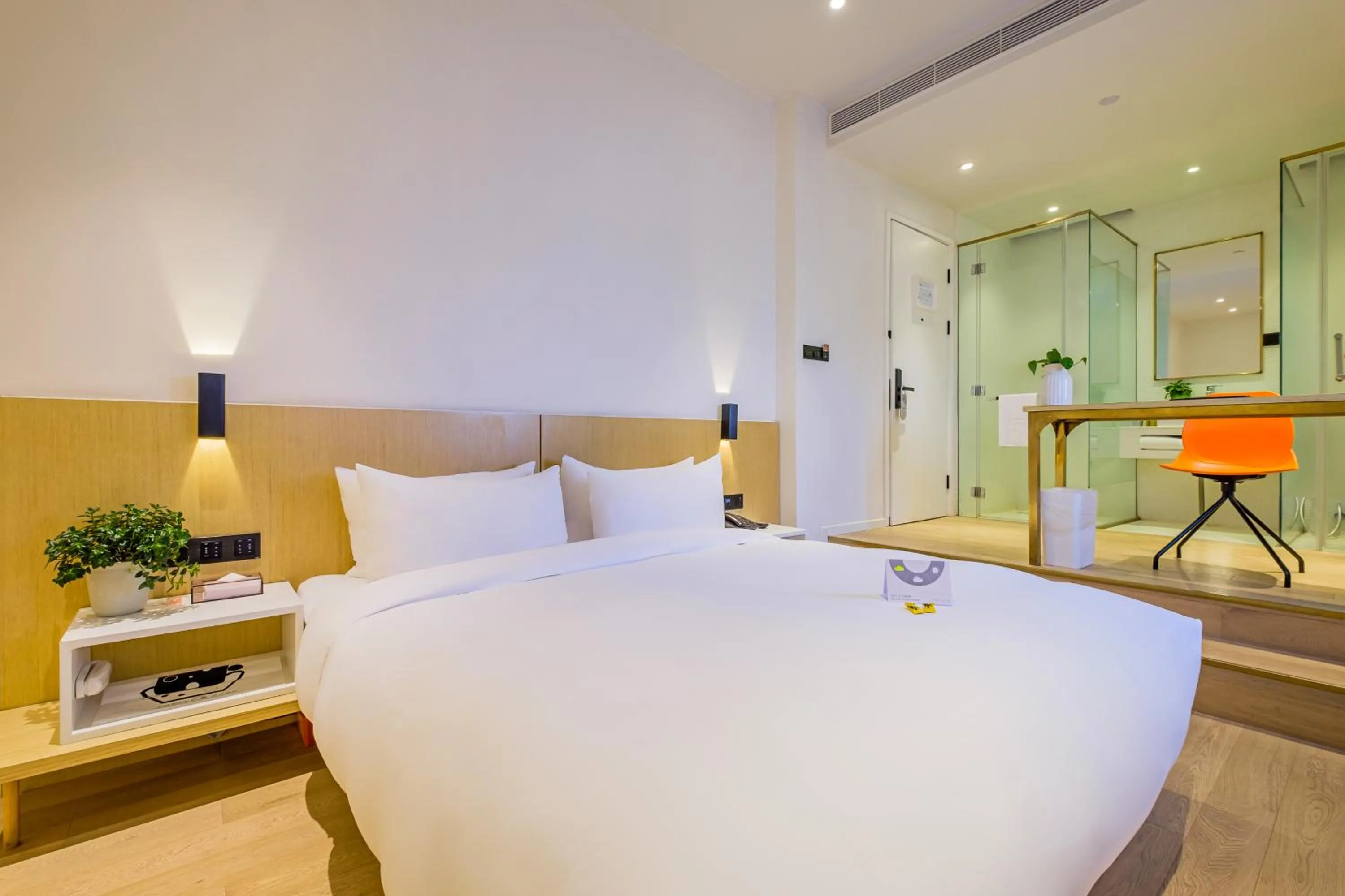 Bed in PACE HOTEL Suzhou Renmin Branch