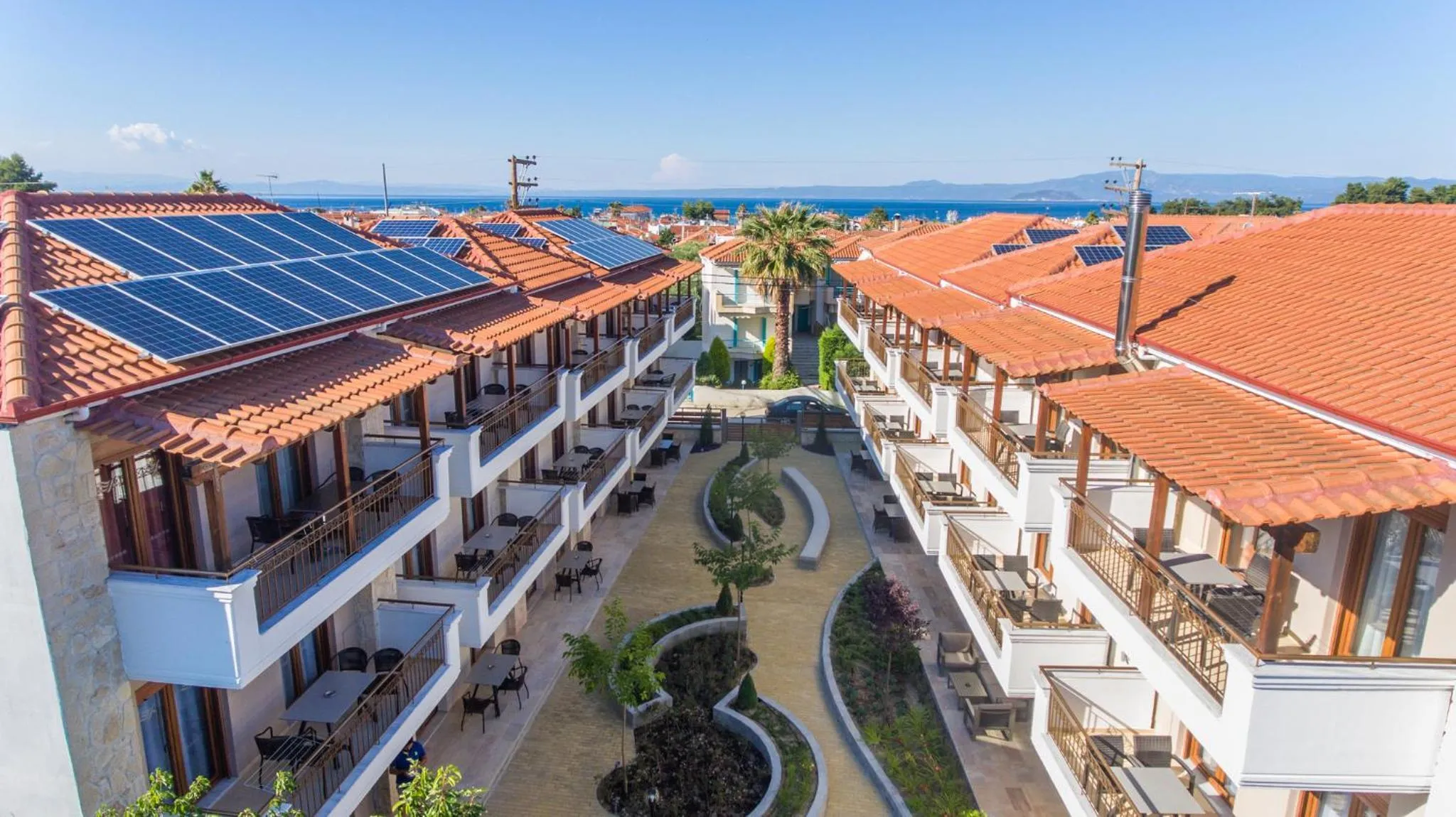 Bird's eye view in Apanemia by Flegra Hotels