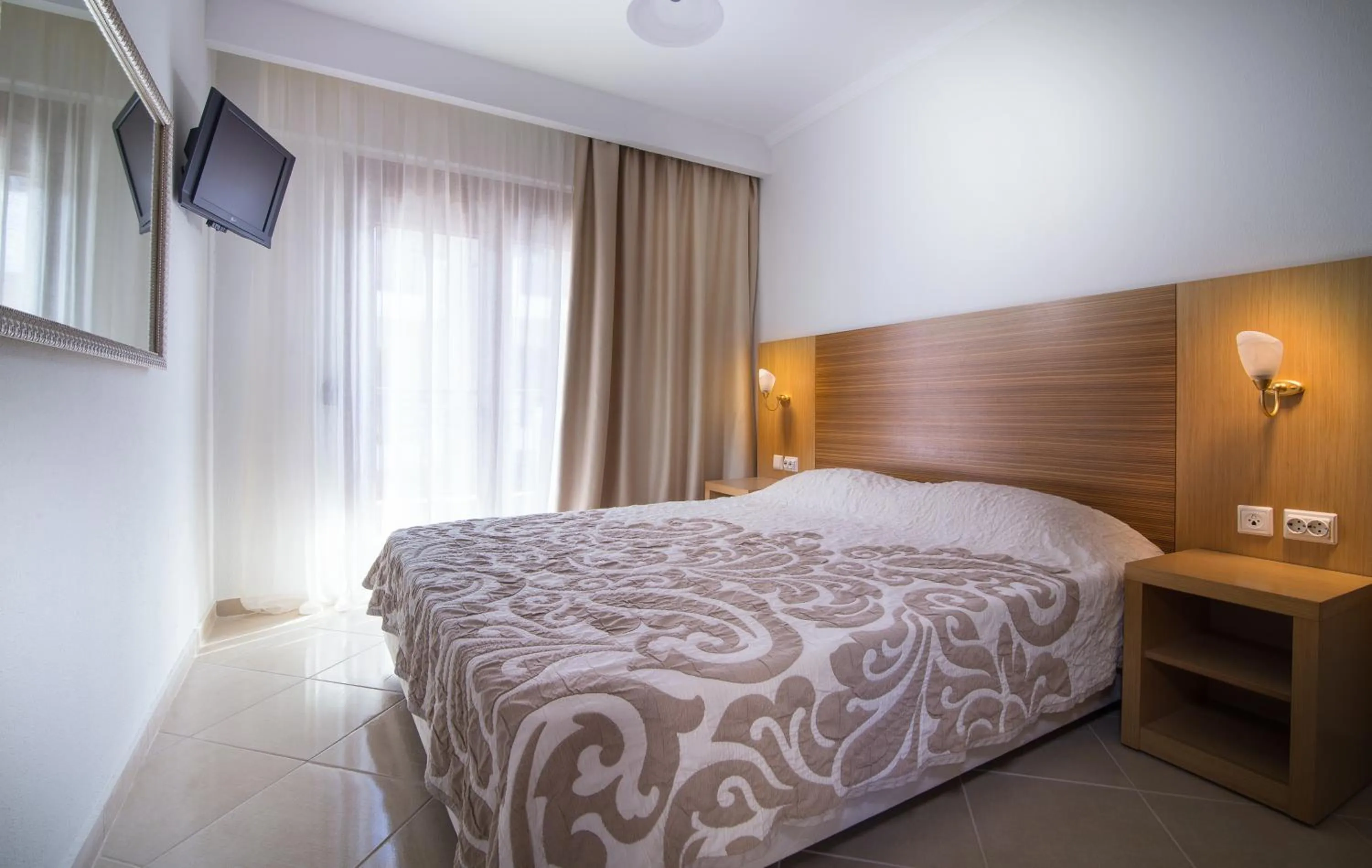 Bedroom, Bed in Apanemia by Flegra Hotels