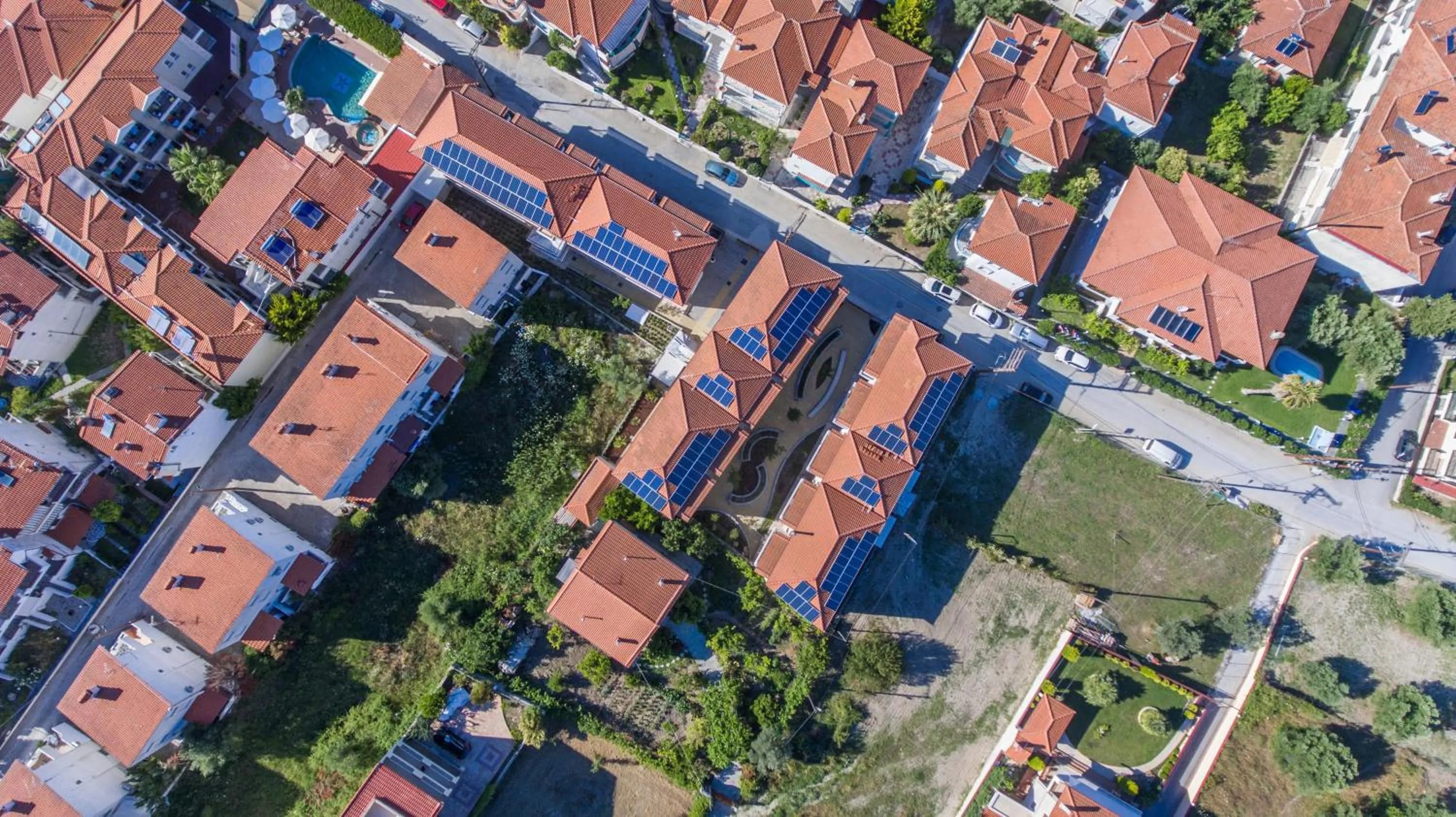 Bird's eye view in Apanemia by Flegra Hotels