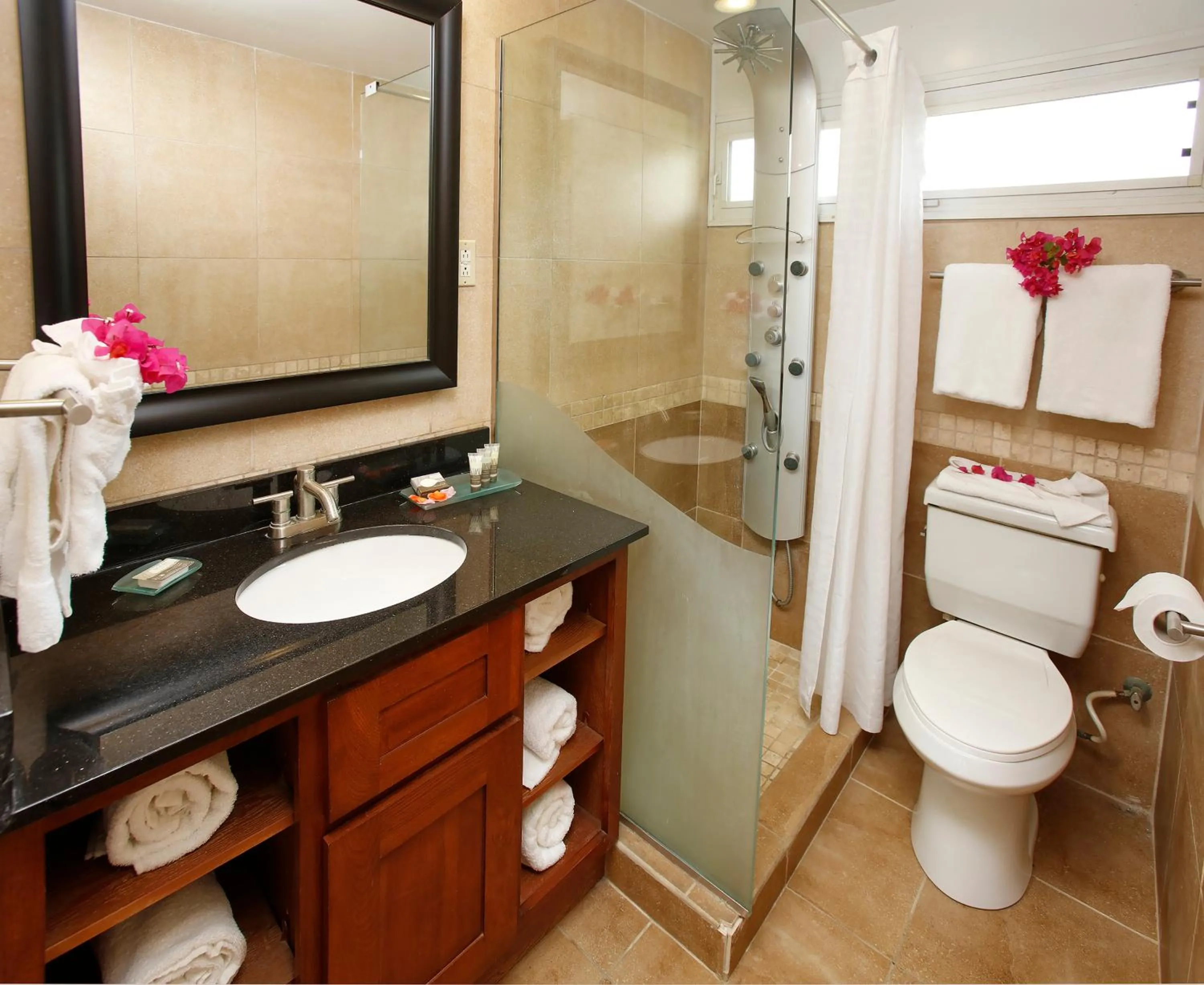 Bathroom in Divi Flamingo Beach Resort